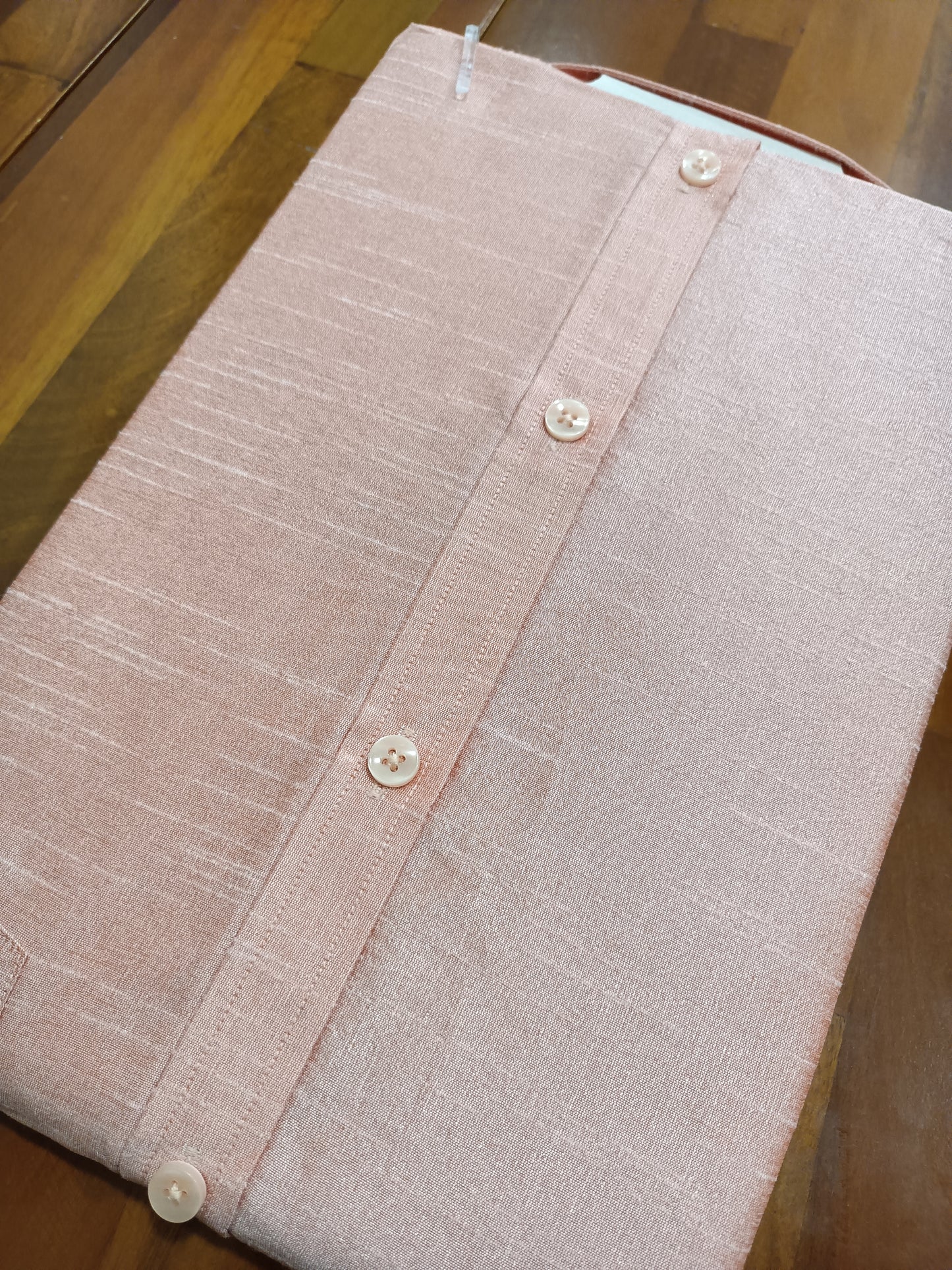 Pure Cotton Light Pink Solid Shirt (40 FS)