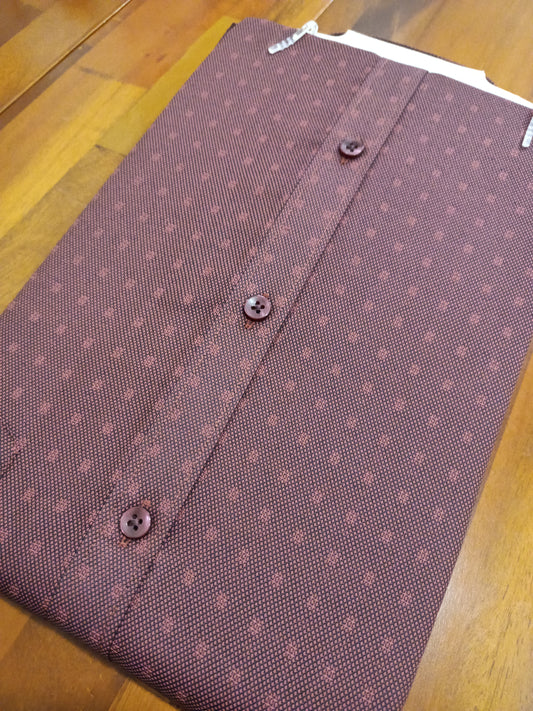 Pure Cotton Brown Printed Shirt (42 HS)