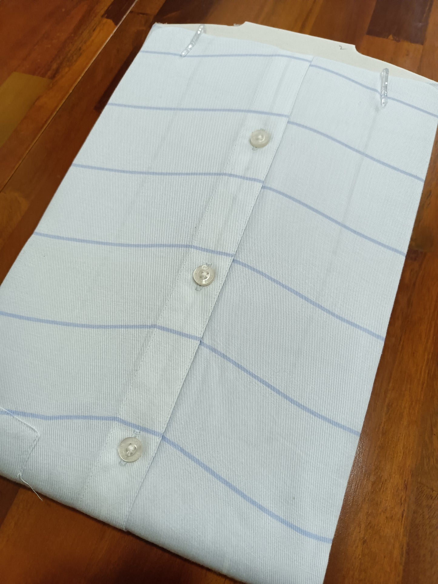 Pure Cotton Light Blue Lines Shirt (42 HS)