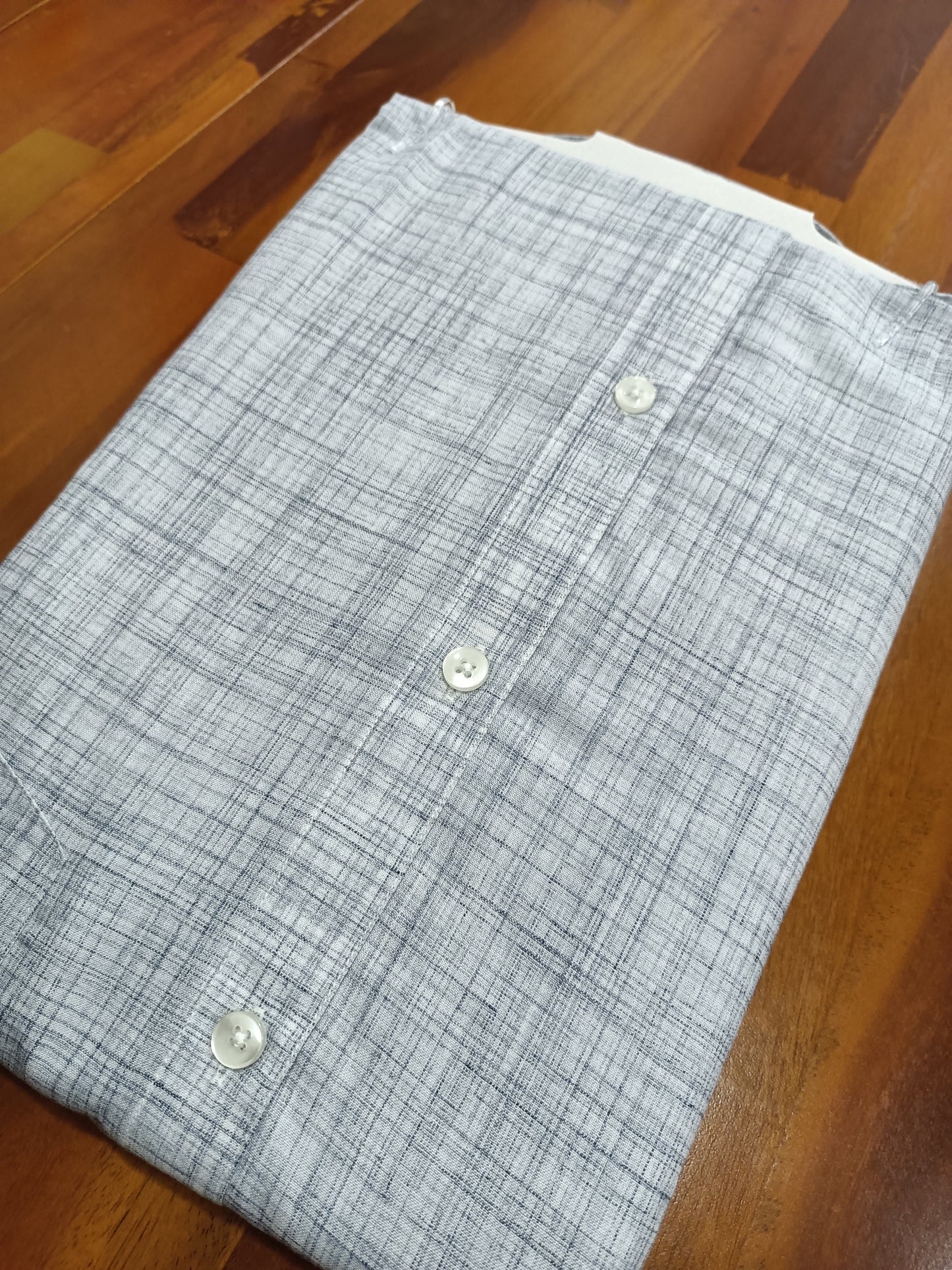 Pure Cotton Grey Shaded Shirt (44 FS)