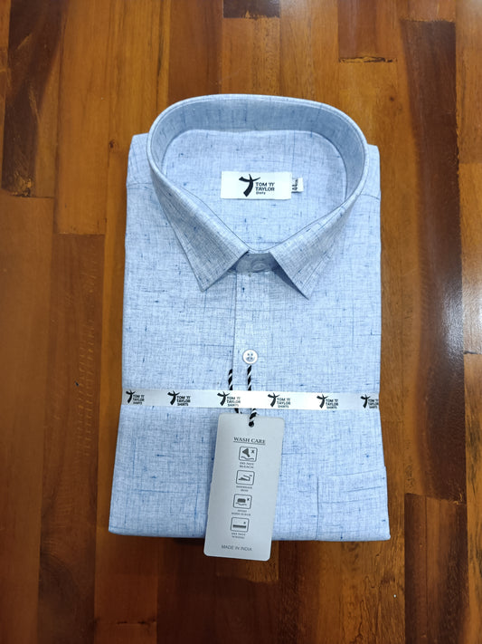 Pure Cotton Light Blue Shaded Shirt (44 FS)