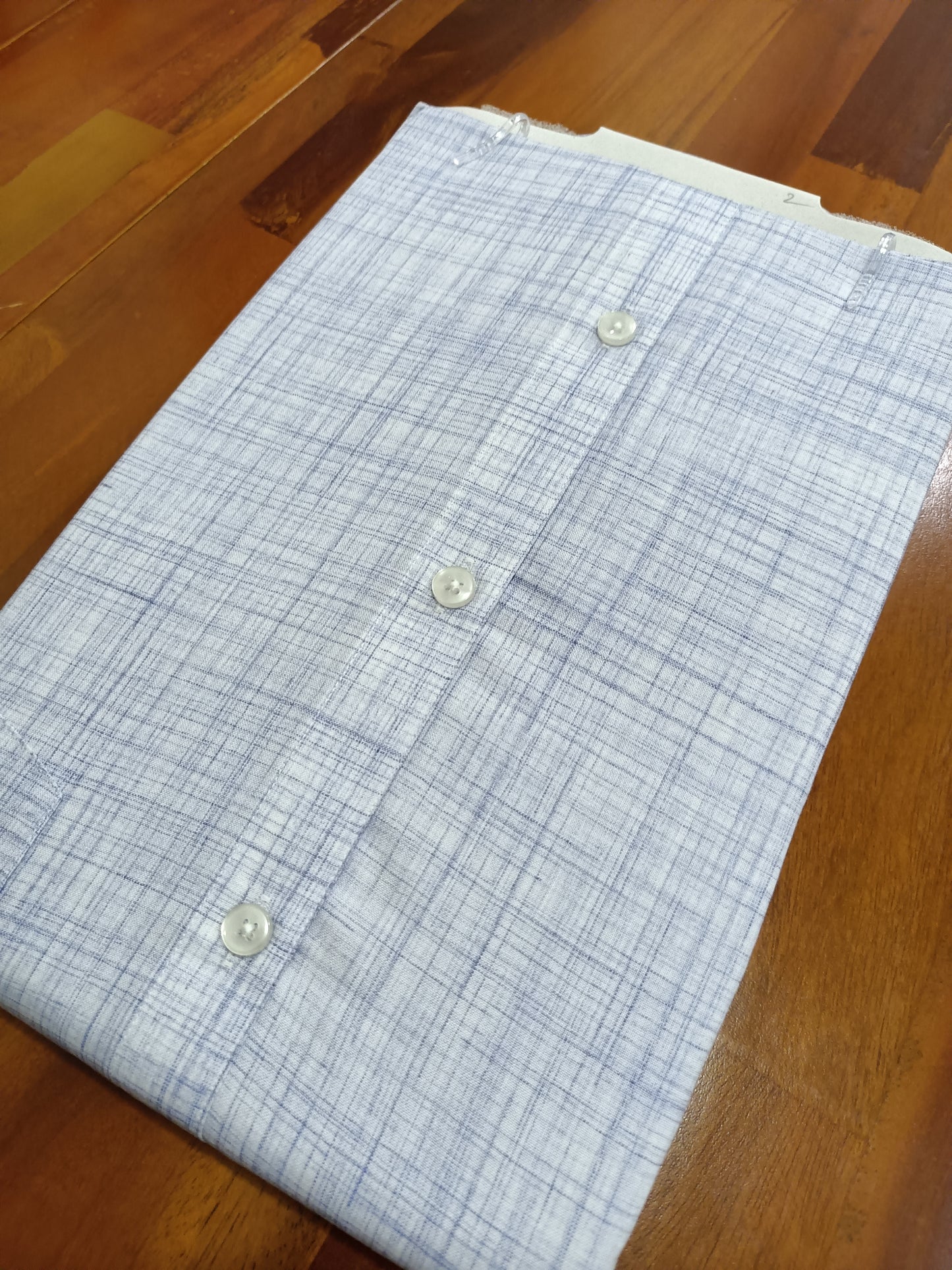 Pure Cotton Light Violet Shaded  Shirt (44 FS)