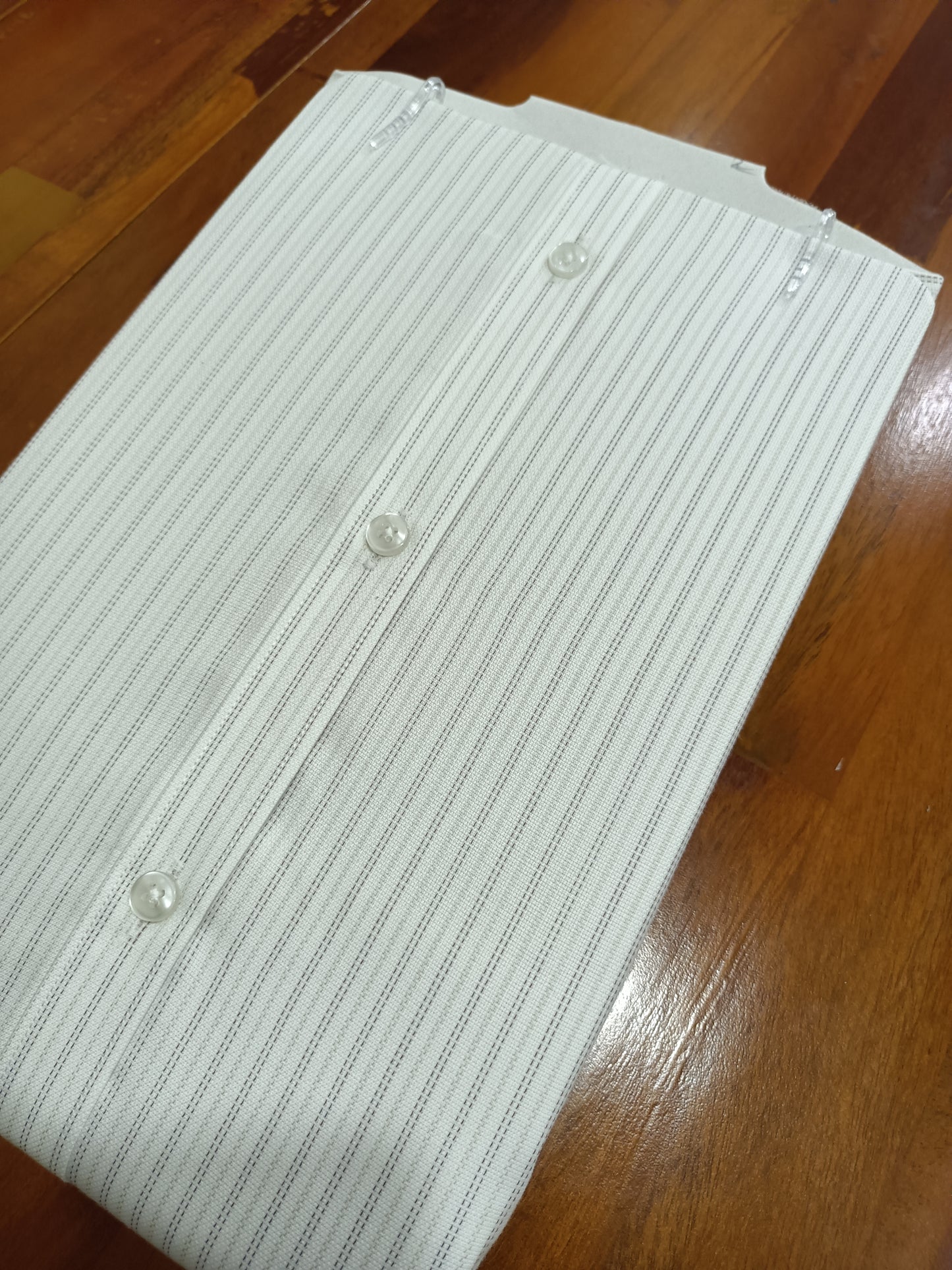Pure Cotton White Lines  Shirt (44 FS)