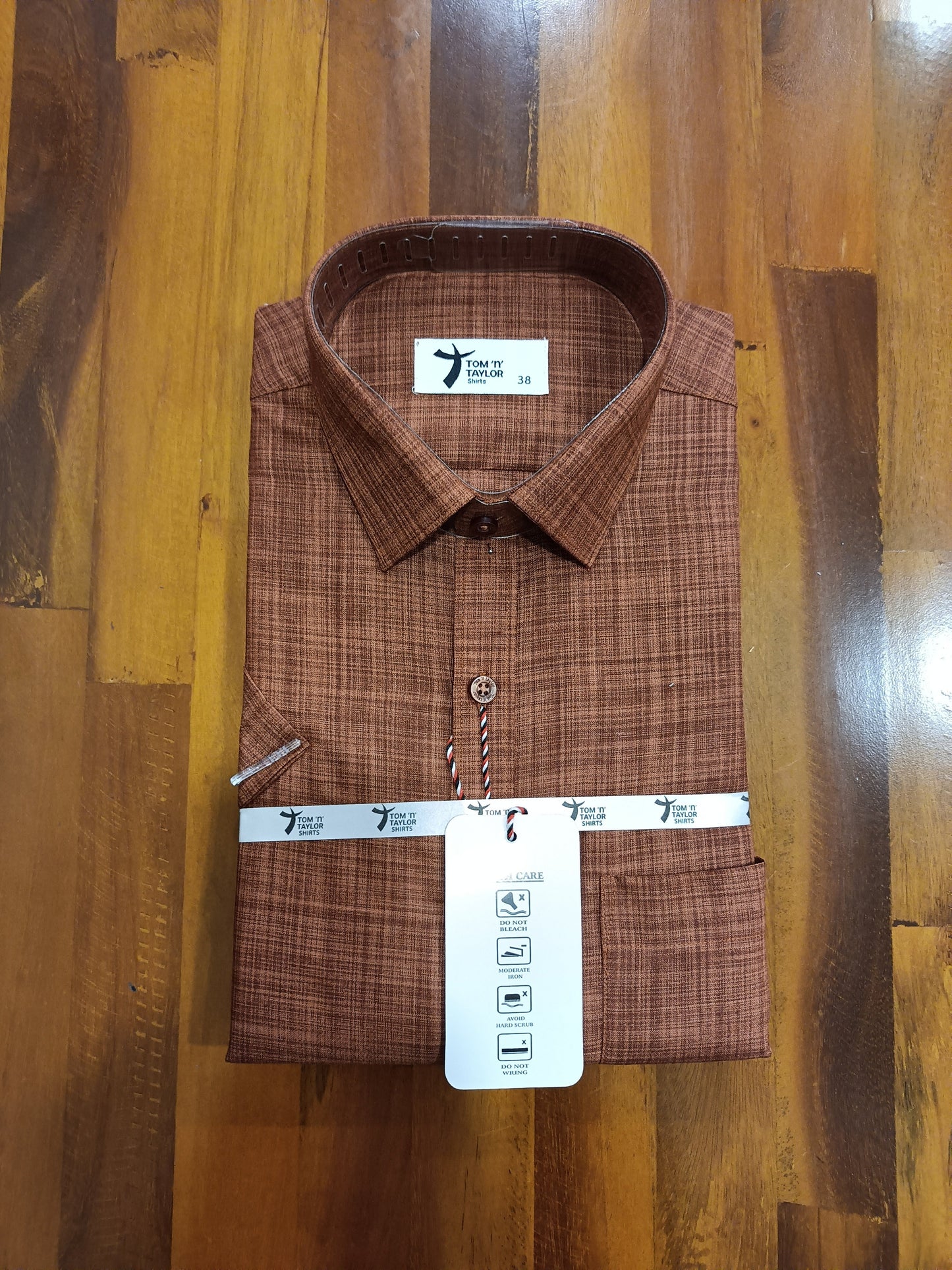 Pure Cotton Brown Shaded Shirt (38 HS)