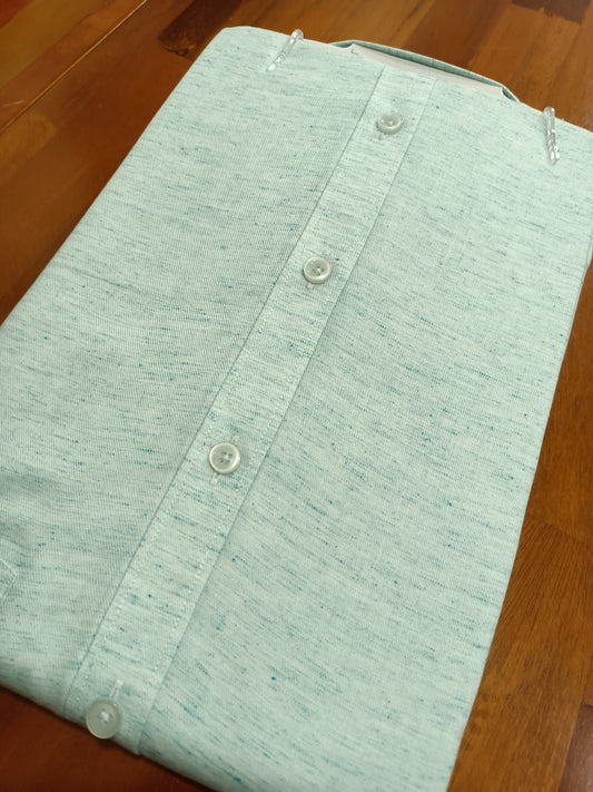 Pure Cotton Light Green Shaded Shirt (38 HS)