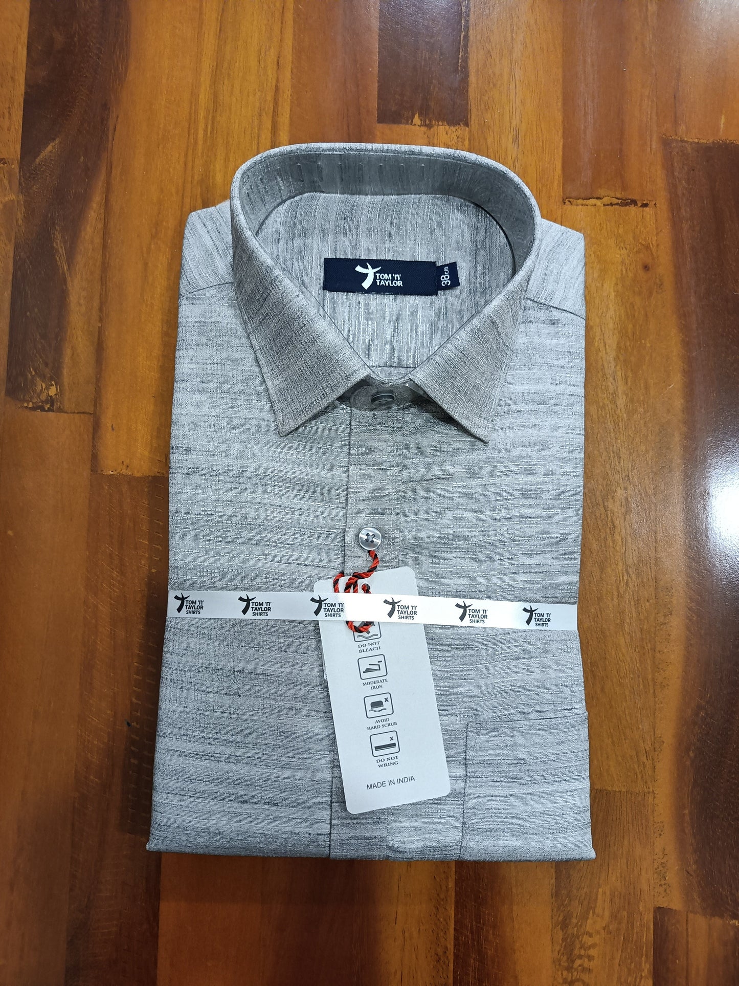 Pure Cotton Grey Shaded  Shirt (38 FS)