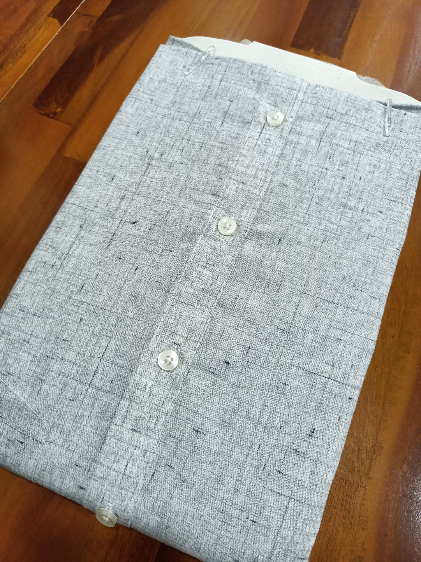 Pure Cotton Grey Shaded Shirt (38 FS)