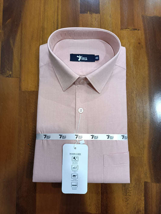 Pure Cotton Light Orange Shaded Shirt (40 FS)