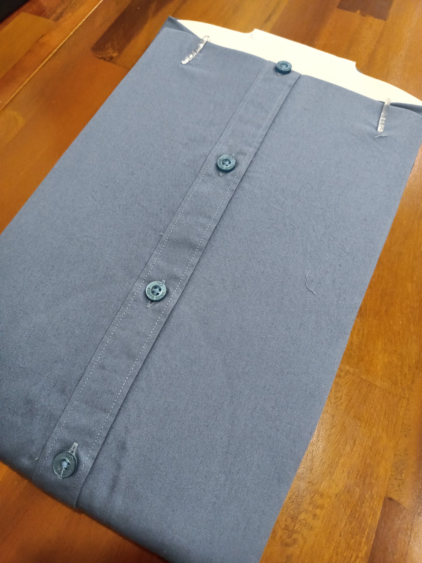 Pure Cotton Grey Solid Shirt (42 HS)