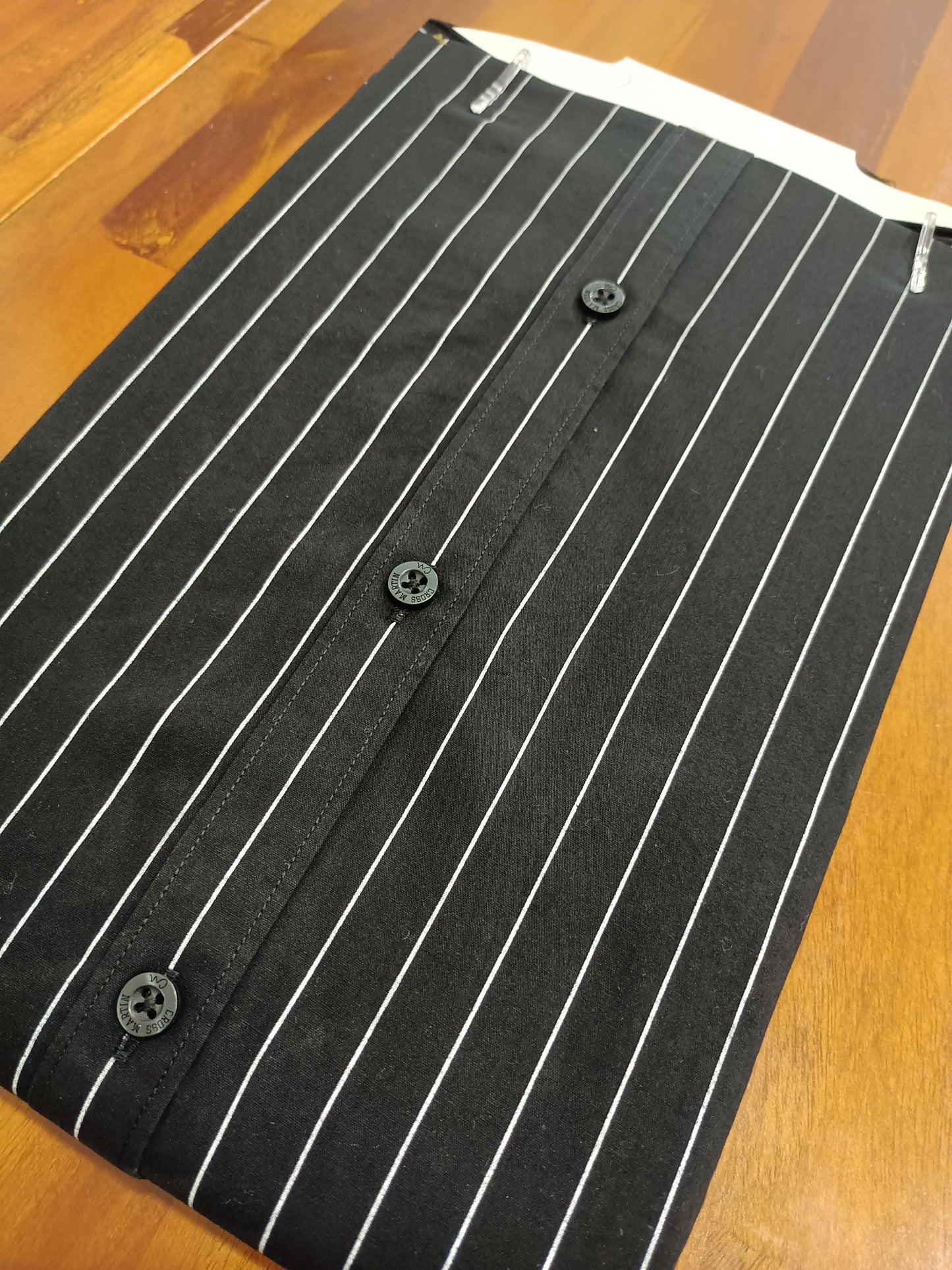 Pure Cotton Black Stripes Shirt (44 HS)