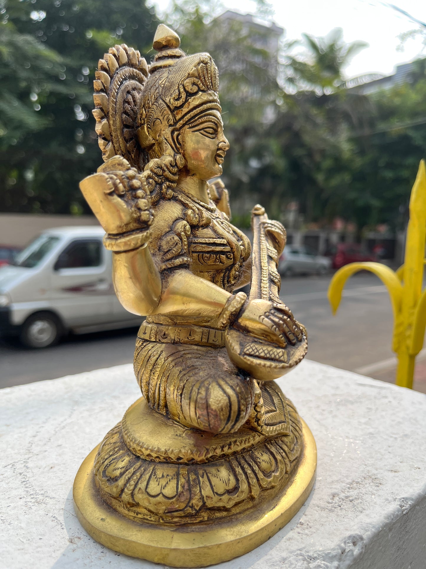 Southloom Solid Brass Handmade Saraswathy Devi Handicraft