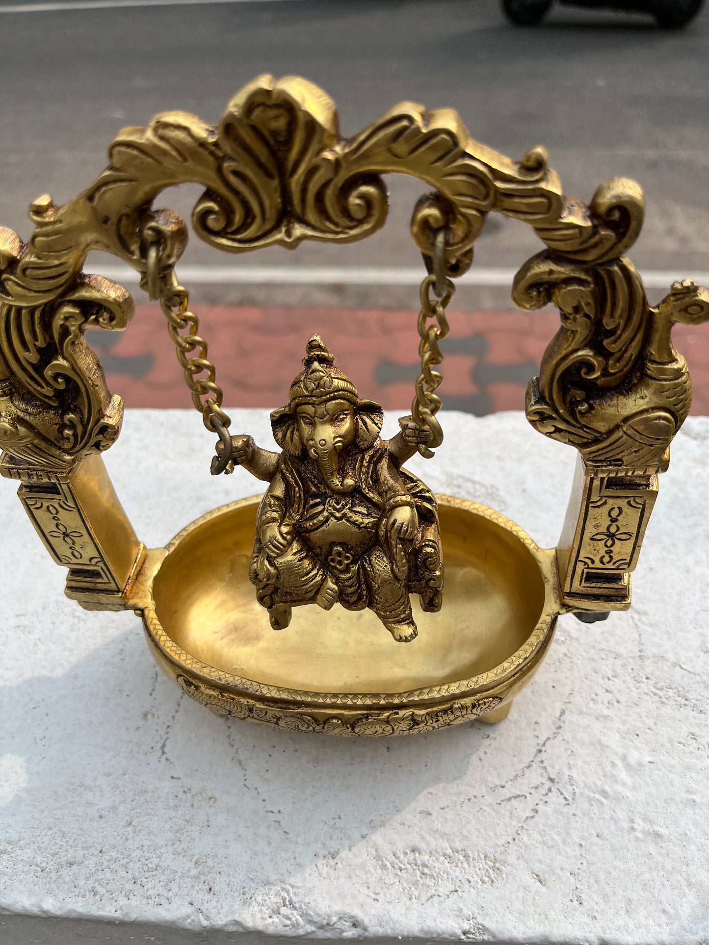 Southloom Solid Brass Handmade Swing Ganesha Handicraft