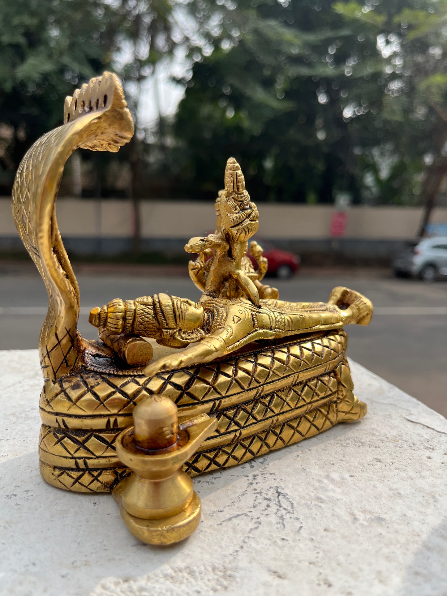 Southloom Solid Brass Handmade Padmanabha Swamy / Ananthasayanam Handicraft