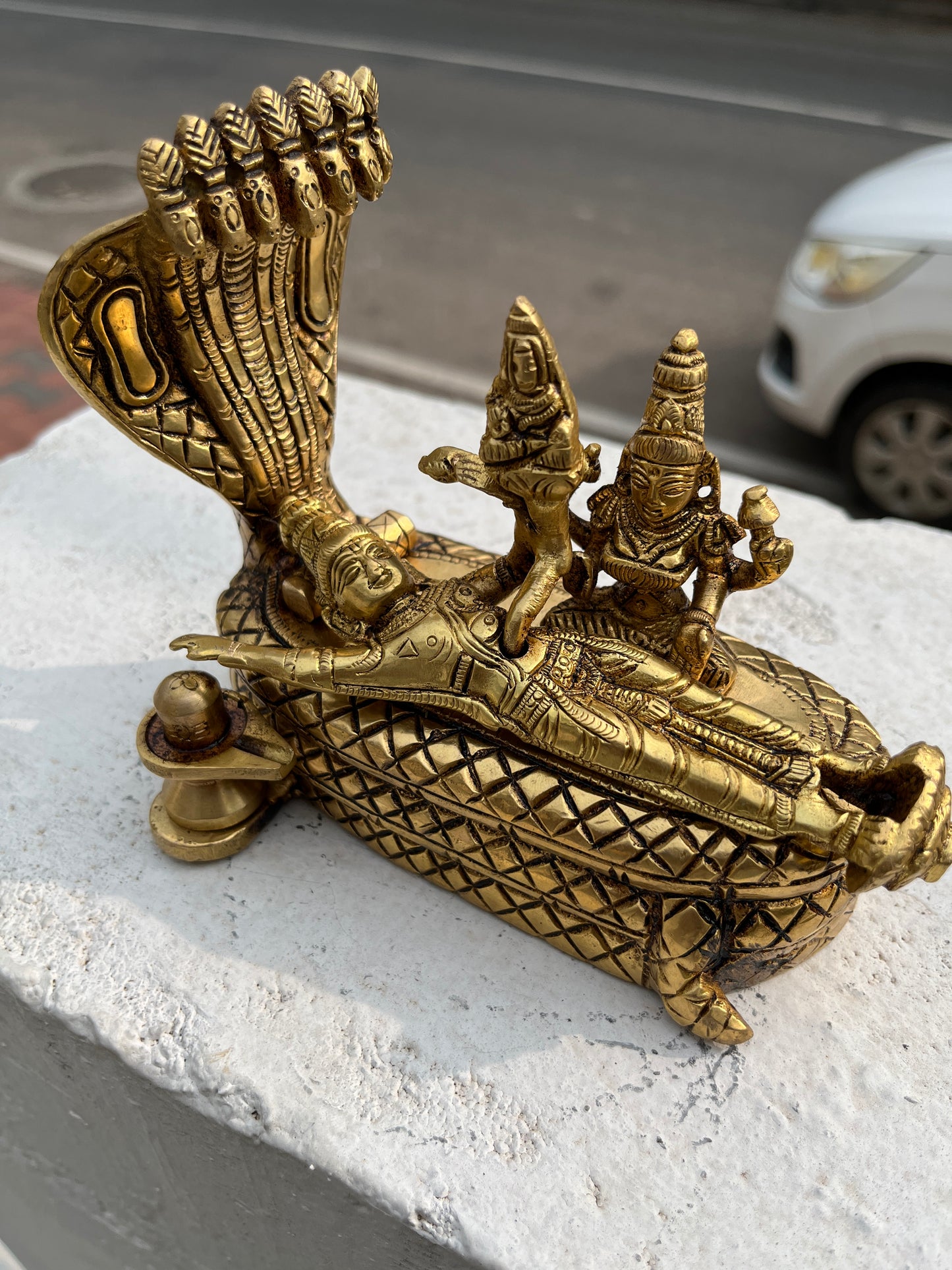 Southloom Solid Brass Handmade Padmanabha Swamy / Ananthasayanam Handicraft