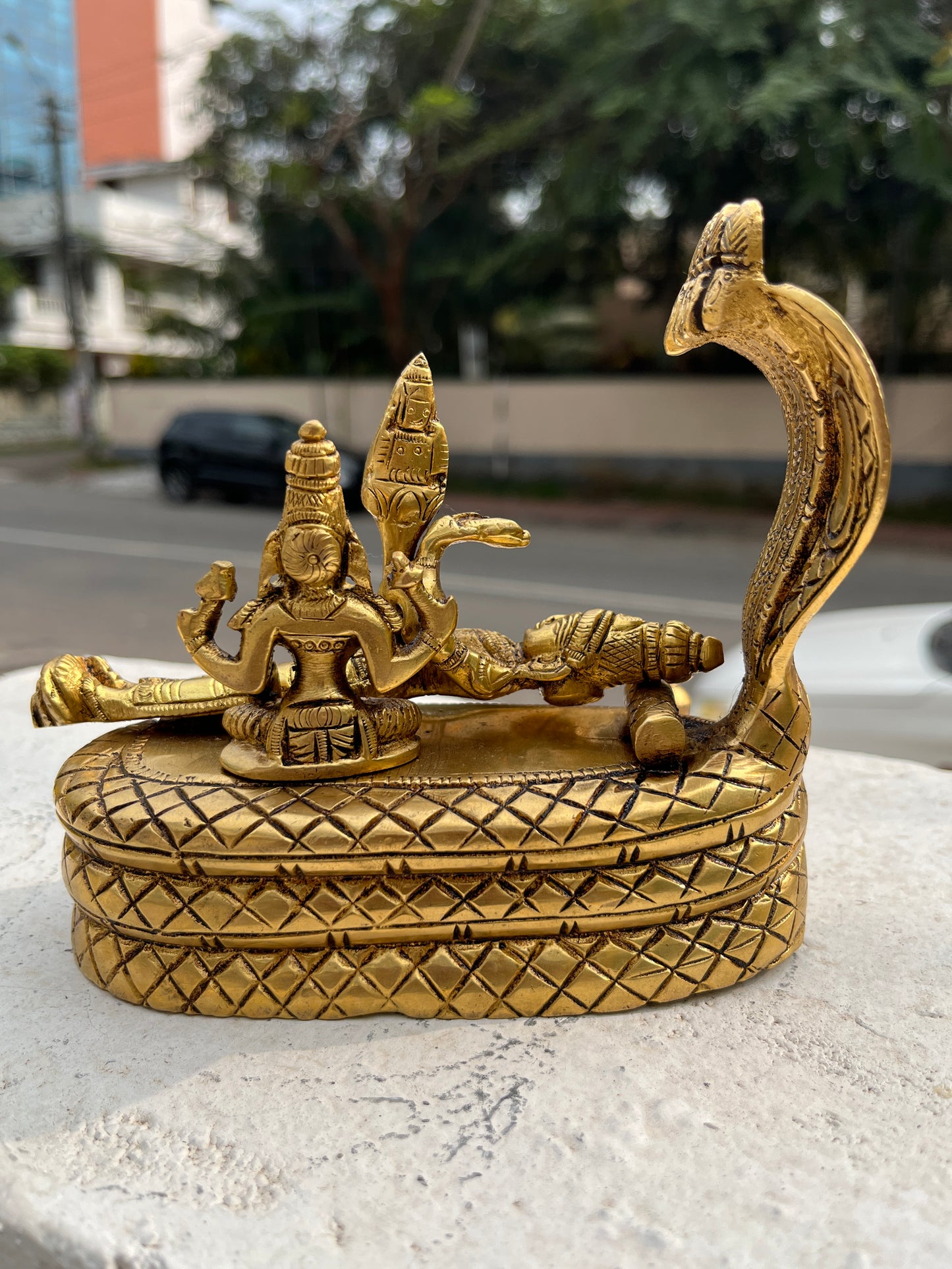 Southloom Solid Brass Handmade Padmanabha Swamy / Ananthasayanam Handicraft