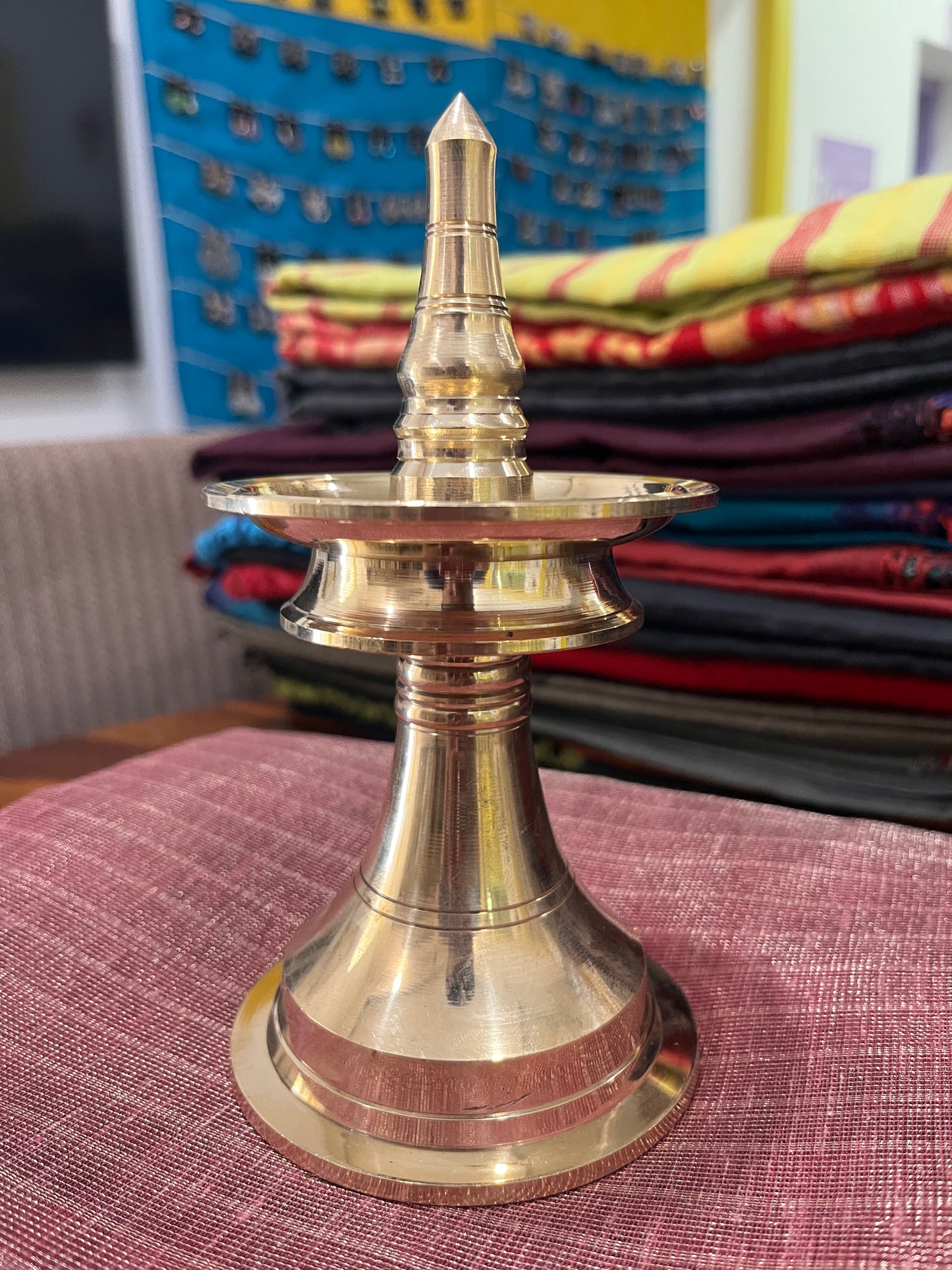 Southloom Solid Brass Handmade Nadan Vilakku Handicraft 7 inches