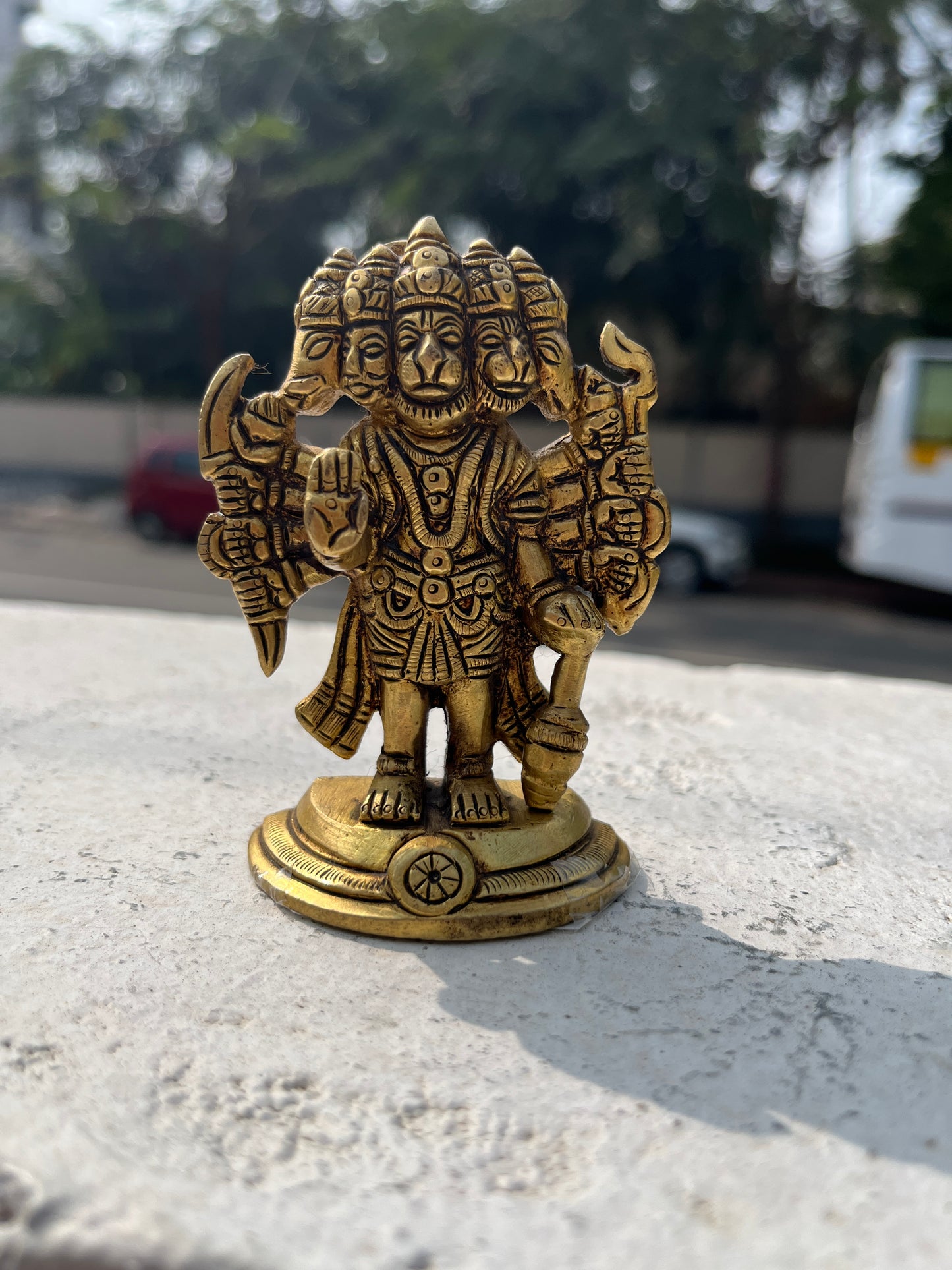 Southloom Solid Brass Handmade Panchamukhi Hanuman Handicraft