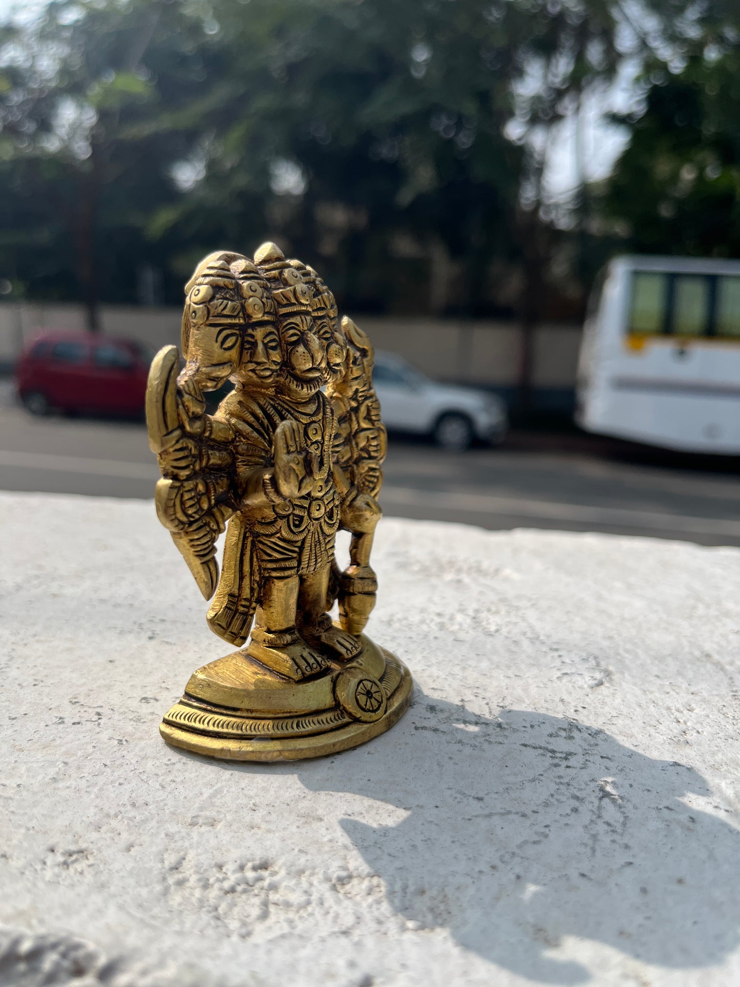 Southloom Solid Brass Handmade Panchamukhi Hanuman Handicraft