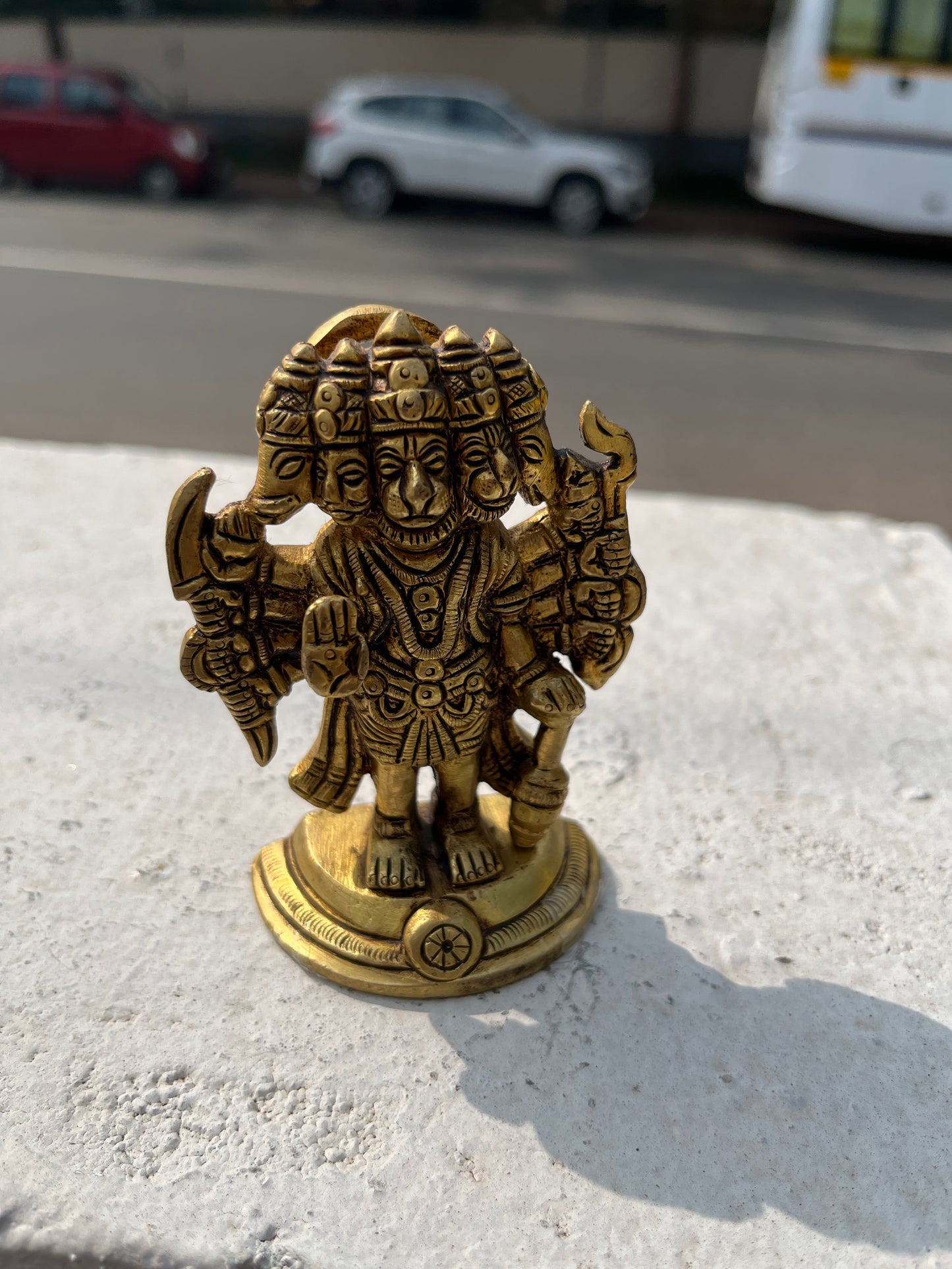 Southloom Solid Brass Handmade Panchamukhi Hanuman Handicraft