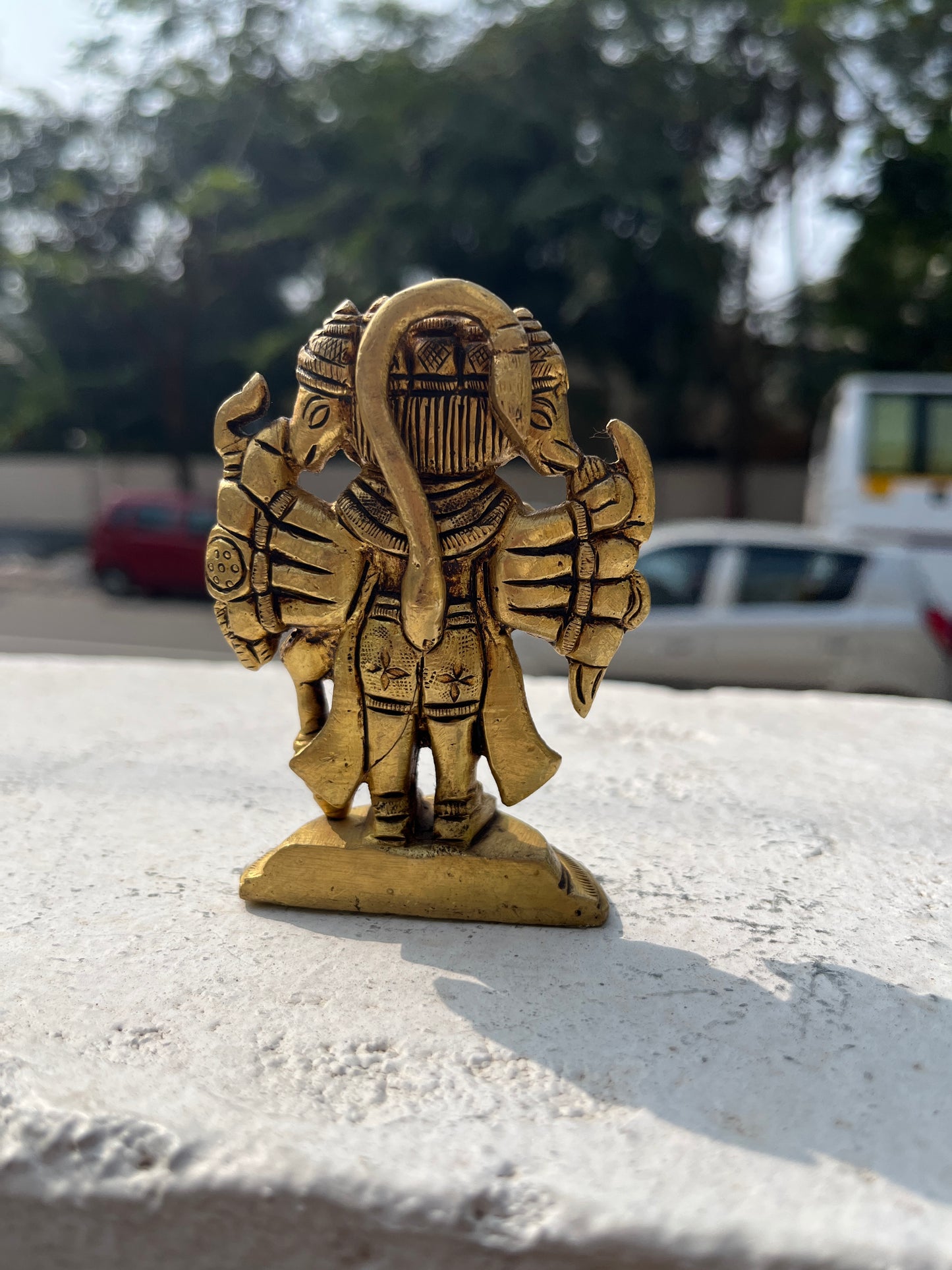 Southloom Solid Brass Handmade Panchamukhi Hanuman Handicraft