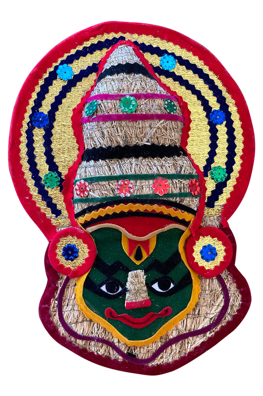 Southloom Handmade Vetiver Kathakali Face Handicraft (Made from Ramacham / Vetiver Plant)