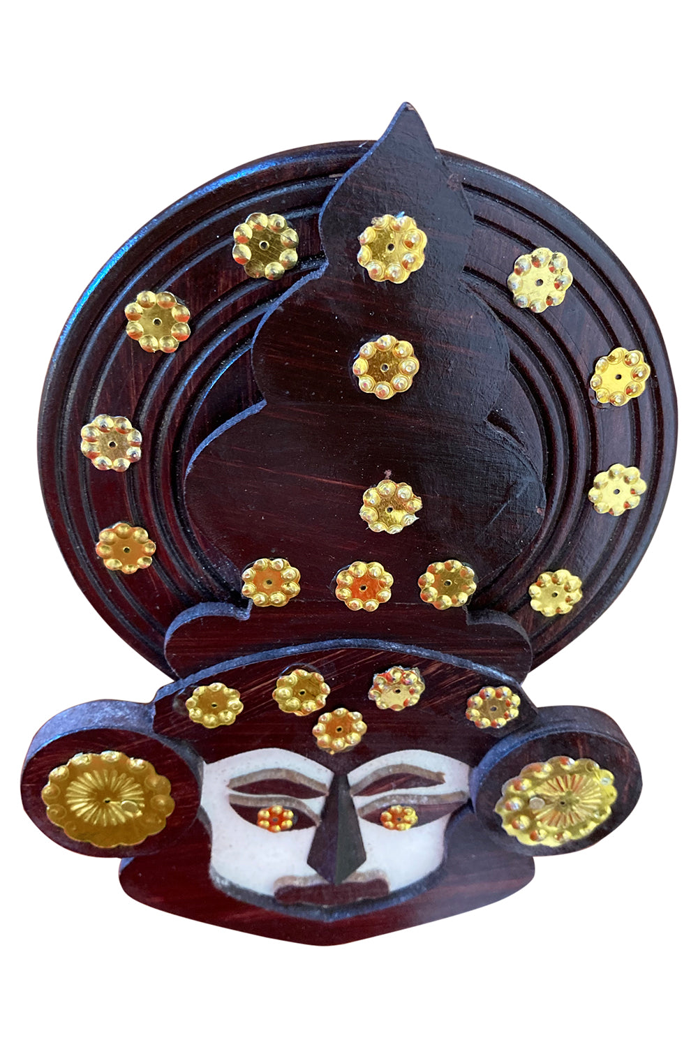 Southloom Handmade Kathakali Face Handicraft (Carved from Mahogany Wood)