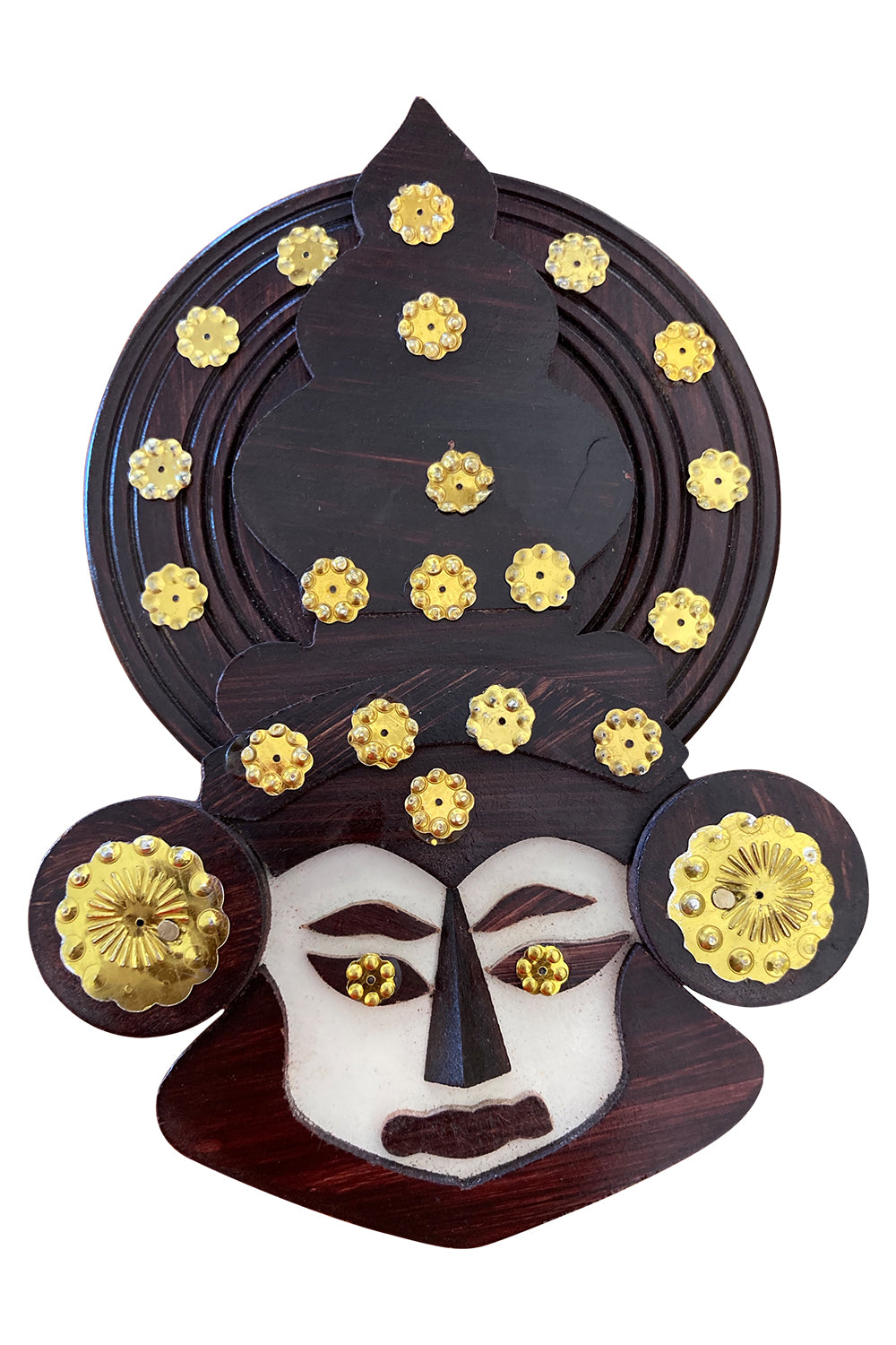 Southloom Handmade Kathakali Face Handicraft (Carved from Mahogany Wood)