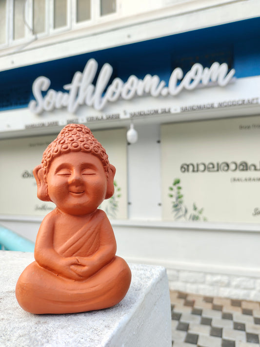 Southloom Handmade Terracotta Clay Good Vibes Buddha Idol