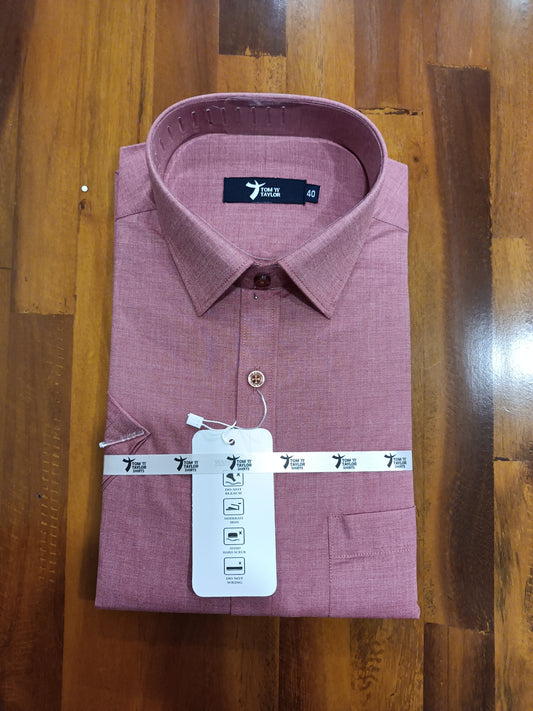 Pure Cotton Red Shaded Shirt (40 HS)