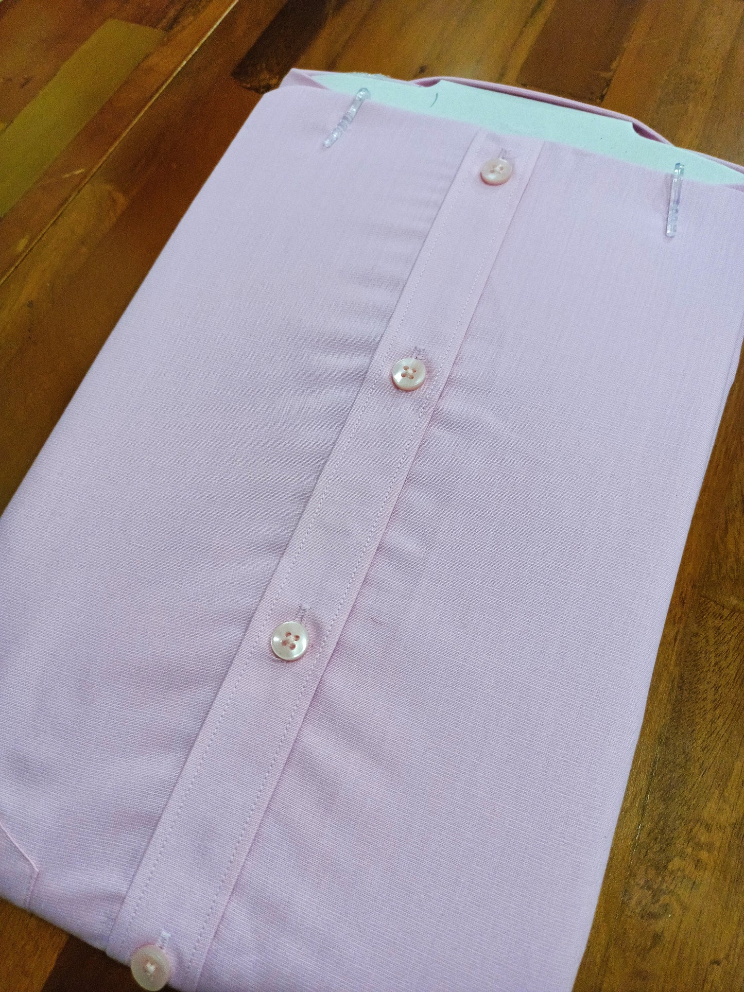 Pure Cotton Light Pink Solid Shirt (40 HS)