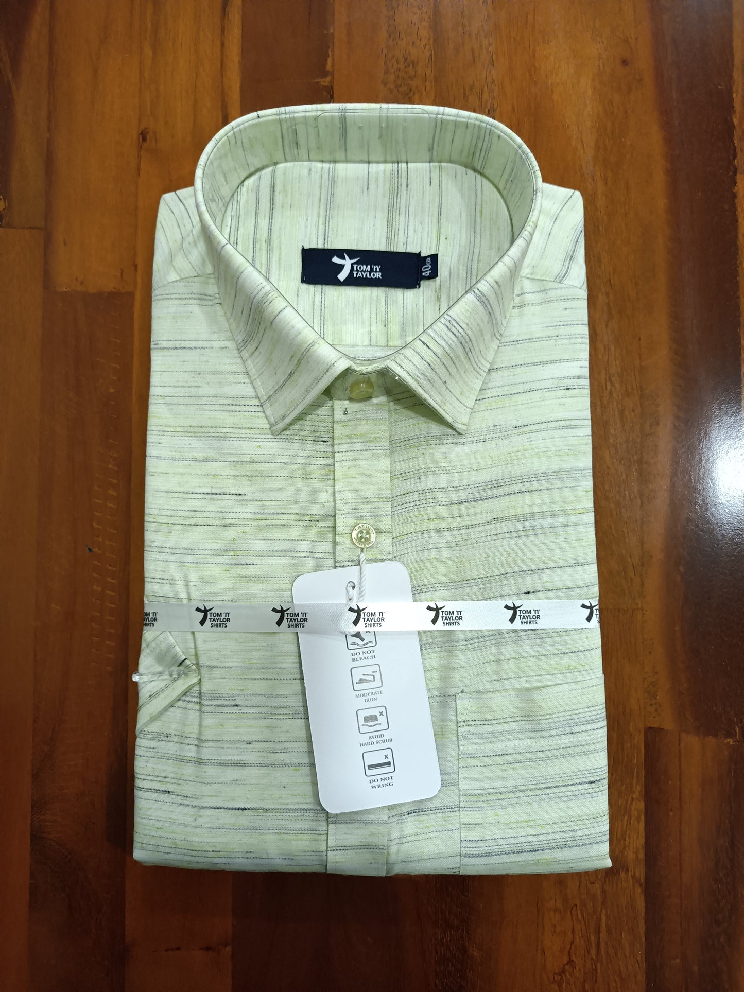 Pure Cotton Green Shaded Shirt (40 HS)