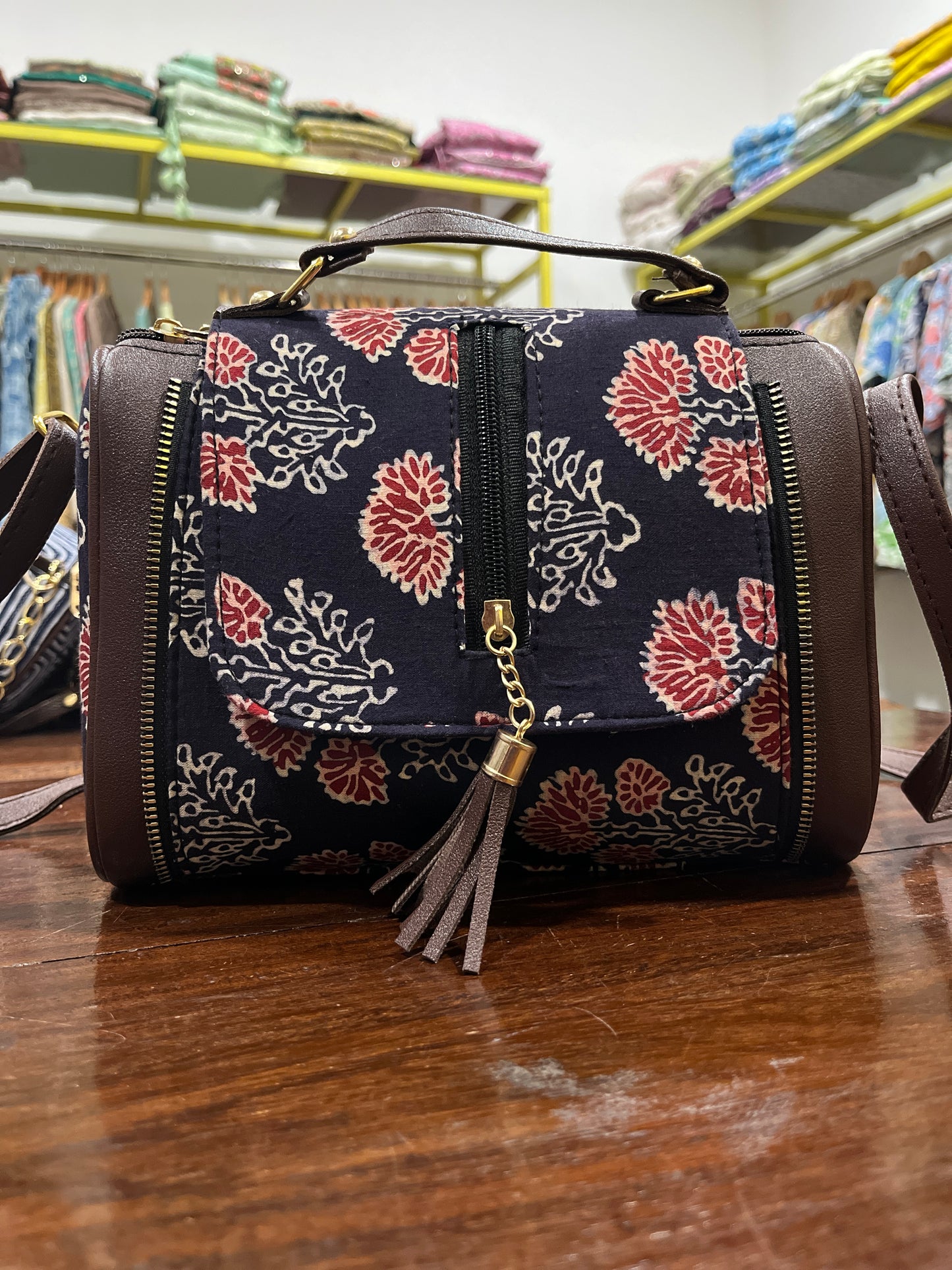 Southloom™ Handmade Floral Multi Colour Printed Mini Sling Handbag