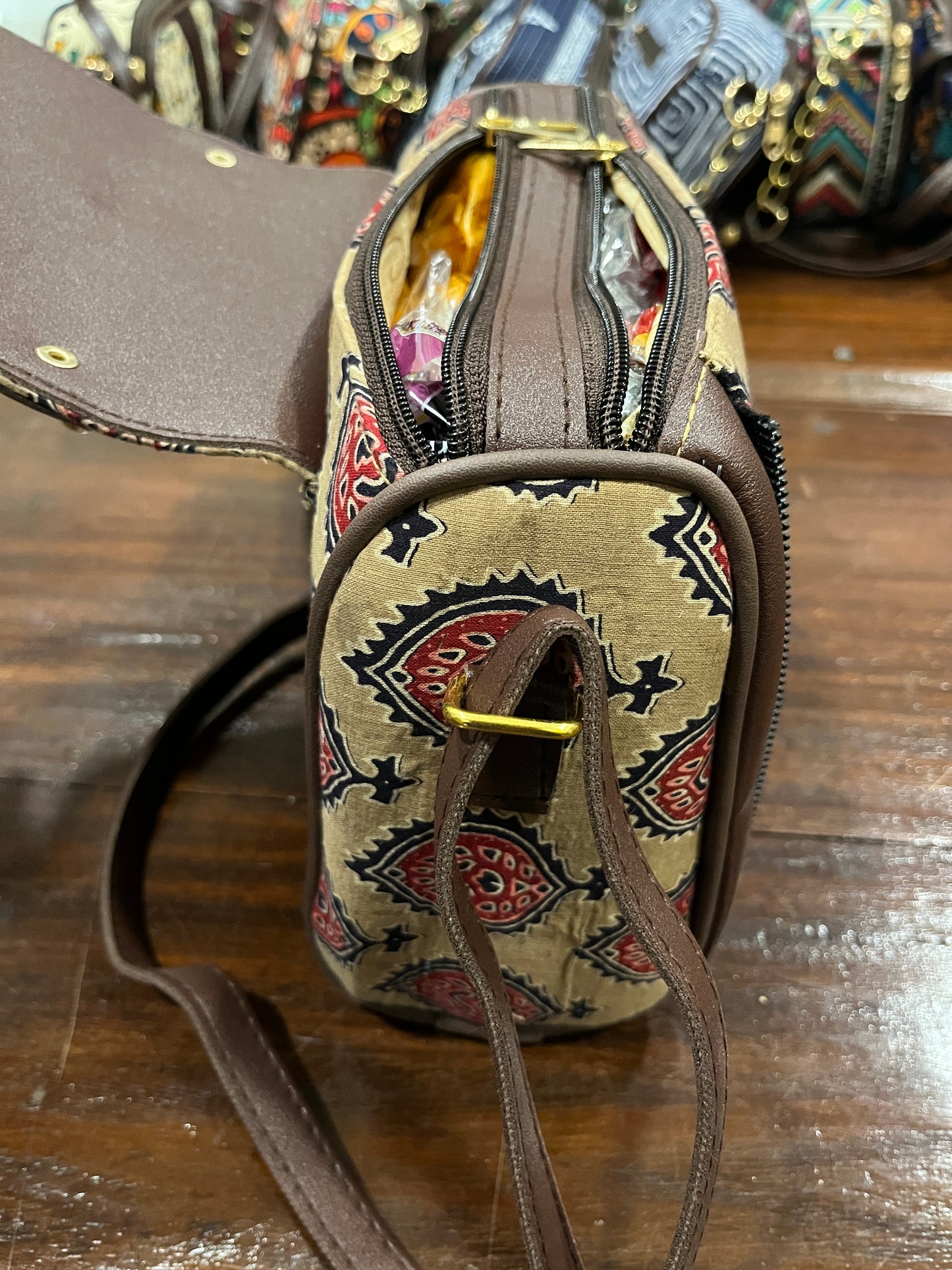 Southloom™ Handmade Multi Colour Printed Mini Sling Handbag