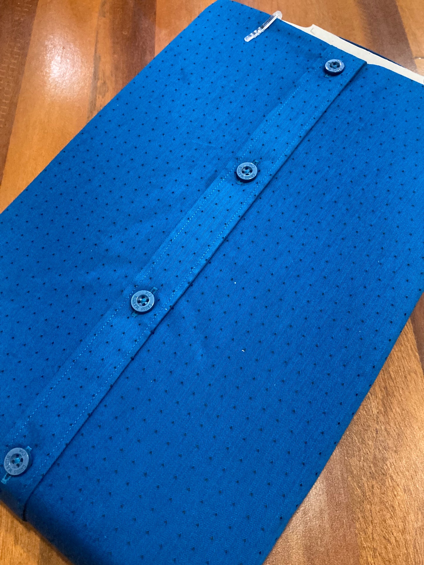 Pure Cotton Dark Blue With Dotted Shirt (40 FS)