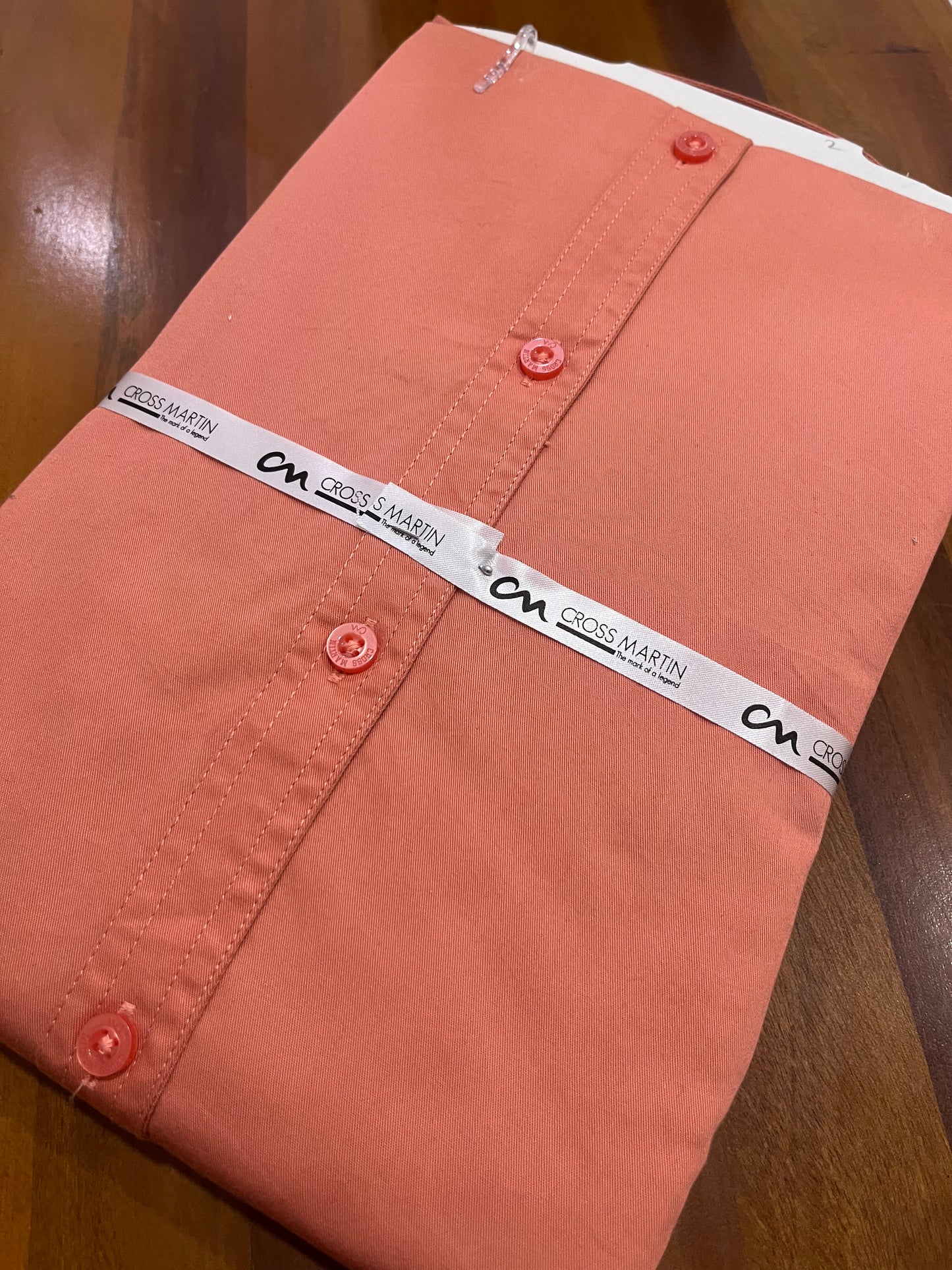 Pure Cotton Light Red Solid Shirt (40 FS)