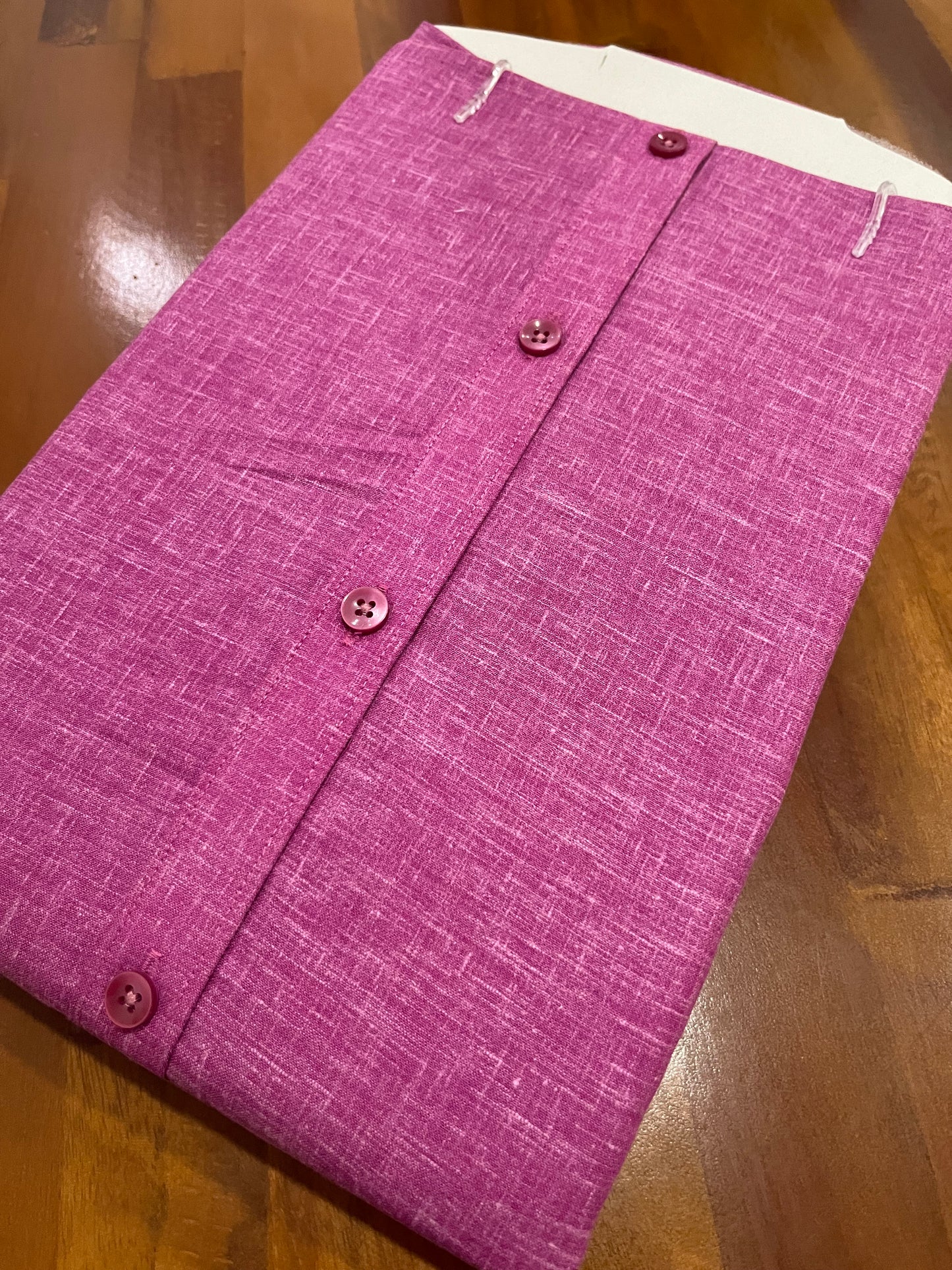 Pure Cotton Magenta Shaded Shirt (40 FS)