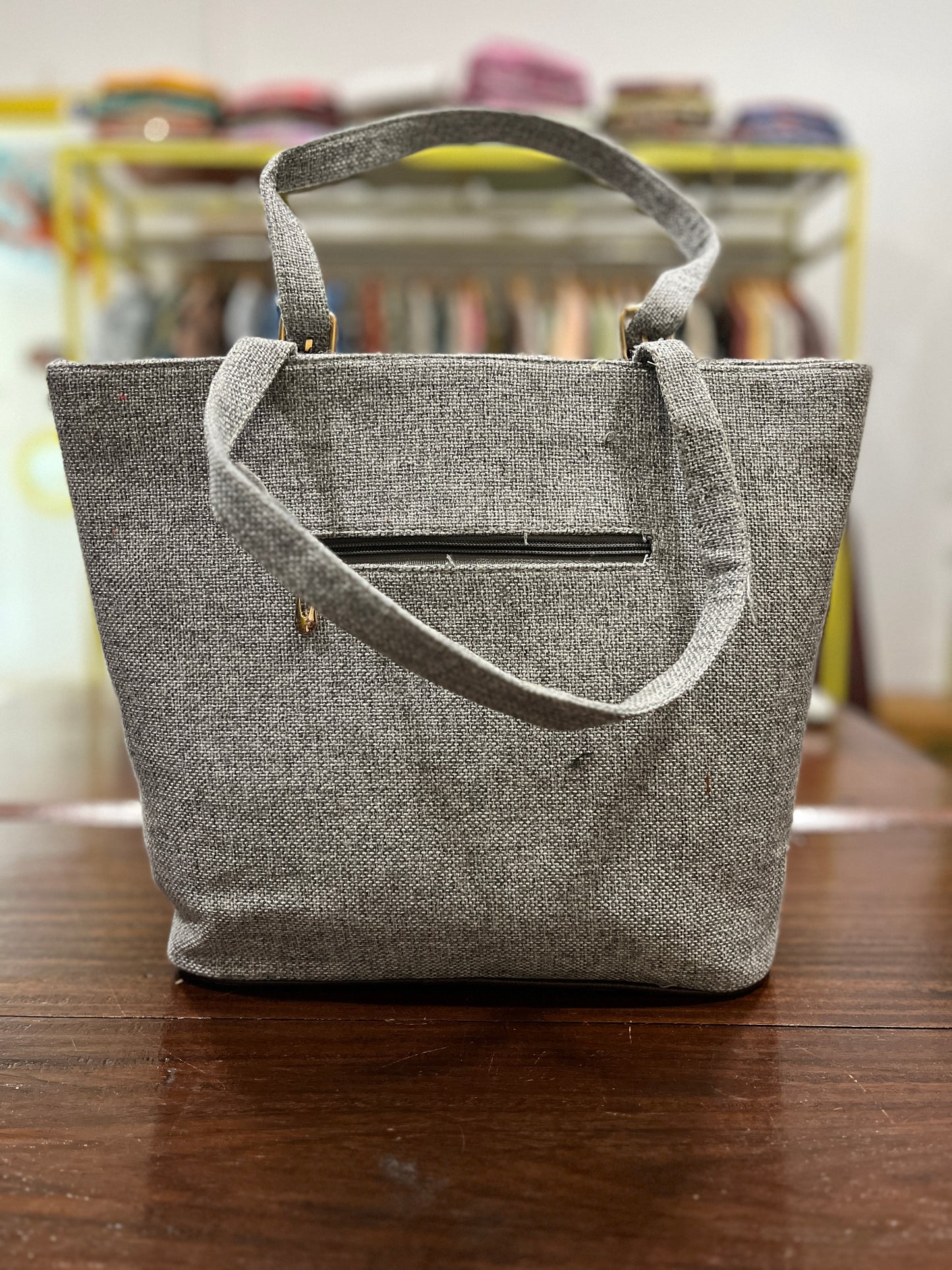 Southloom™ Handmade Grey Handbag (Include 1 Pouch)