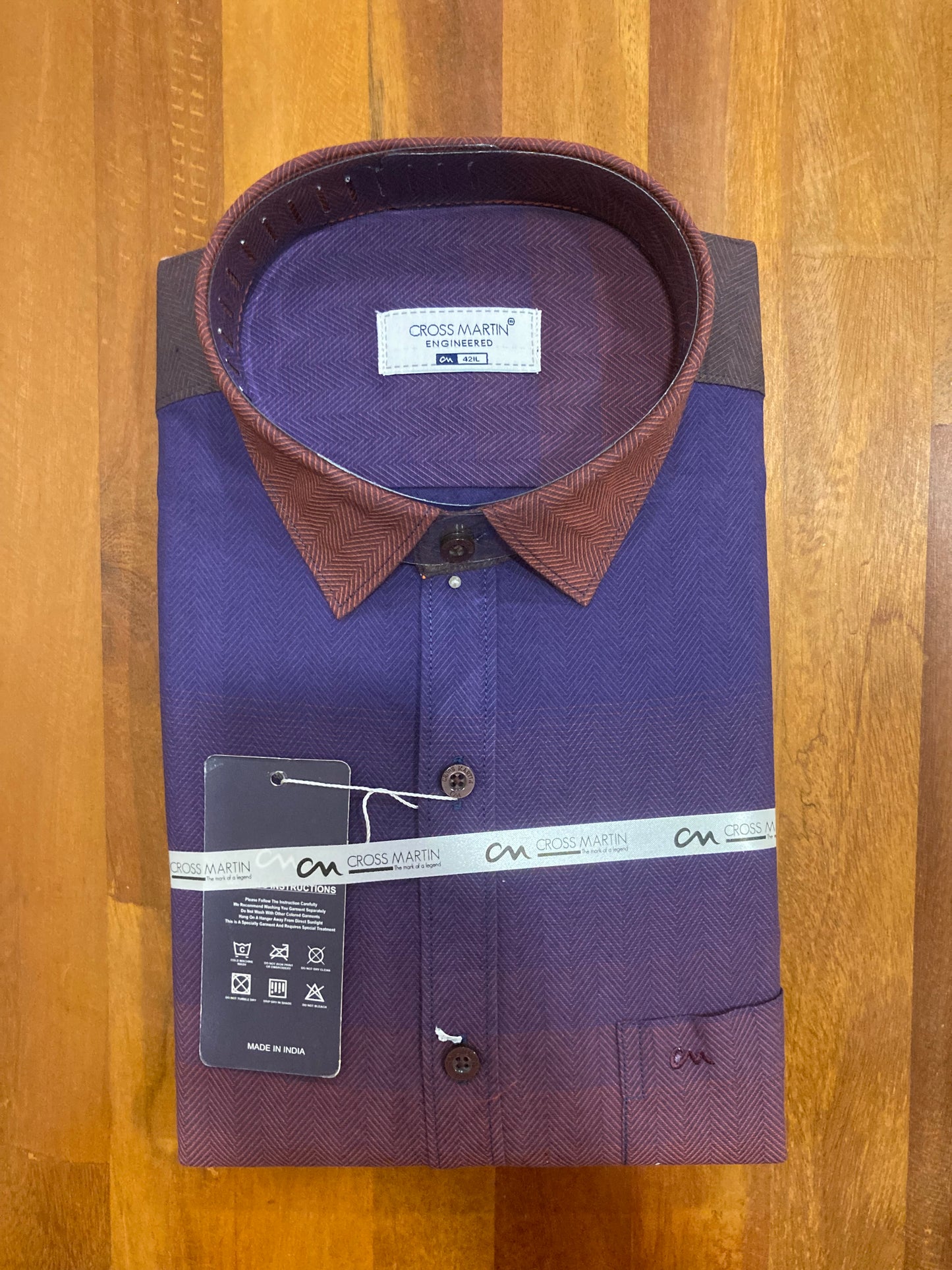 Pure Cotton Multi Shaded Shirt (42 FS)