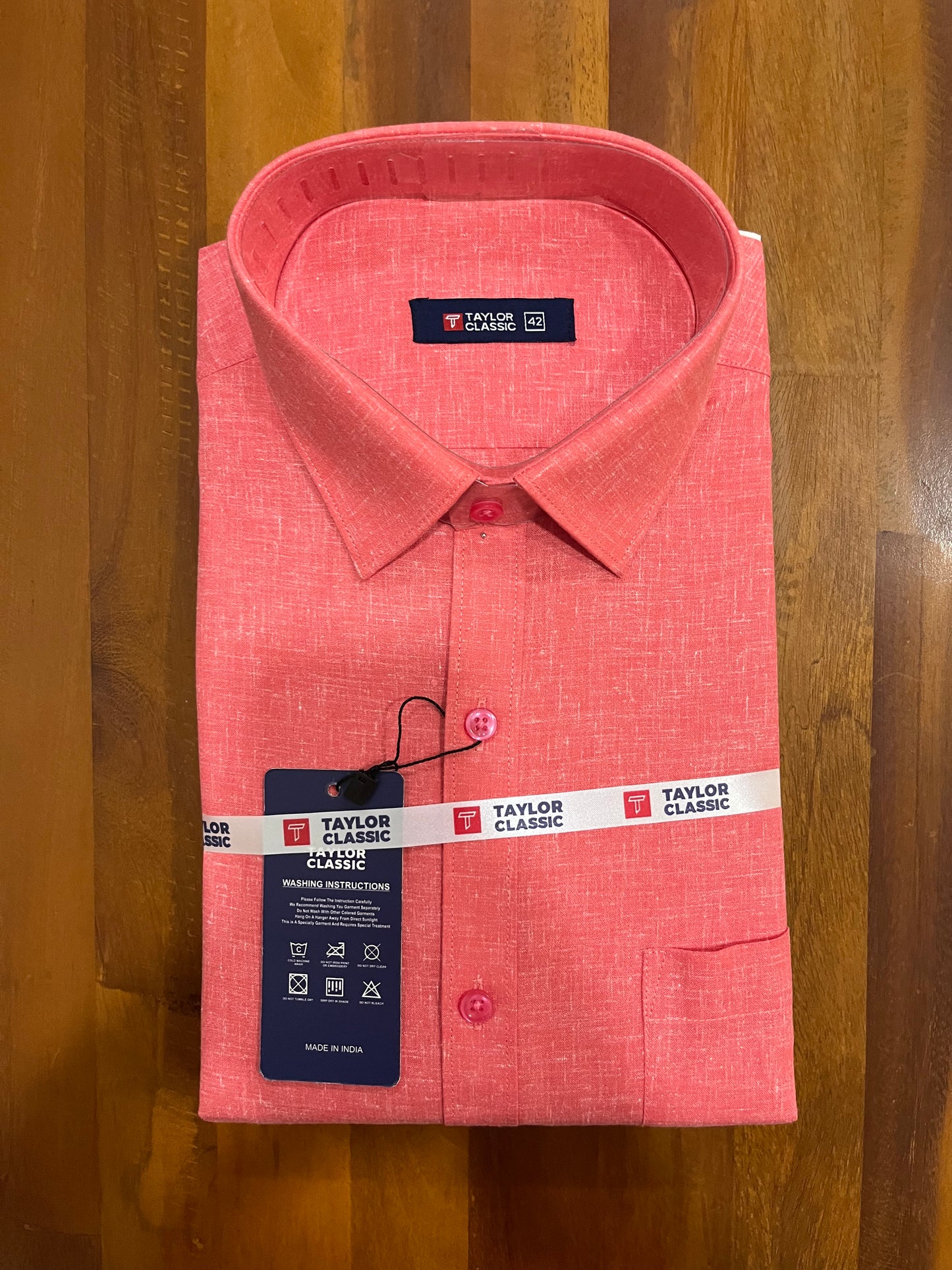 Pure Cotton Pink Shaded Shirt (42 FS)