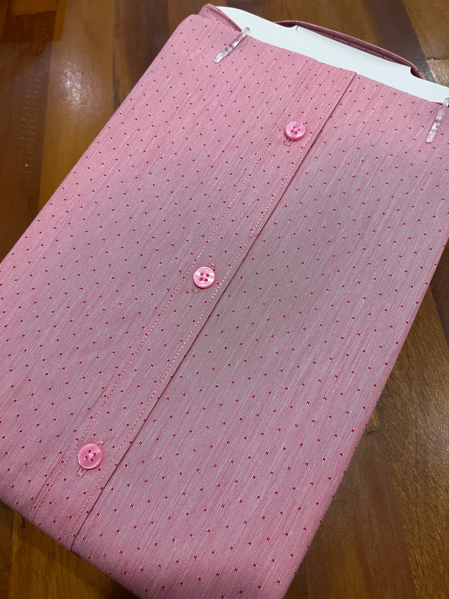 Pure Cotton Onion Pink Printed Shirt (42 FS)