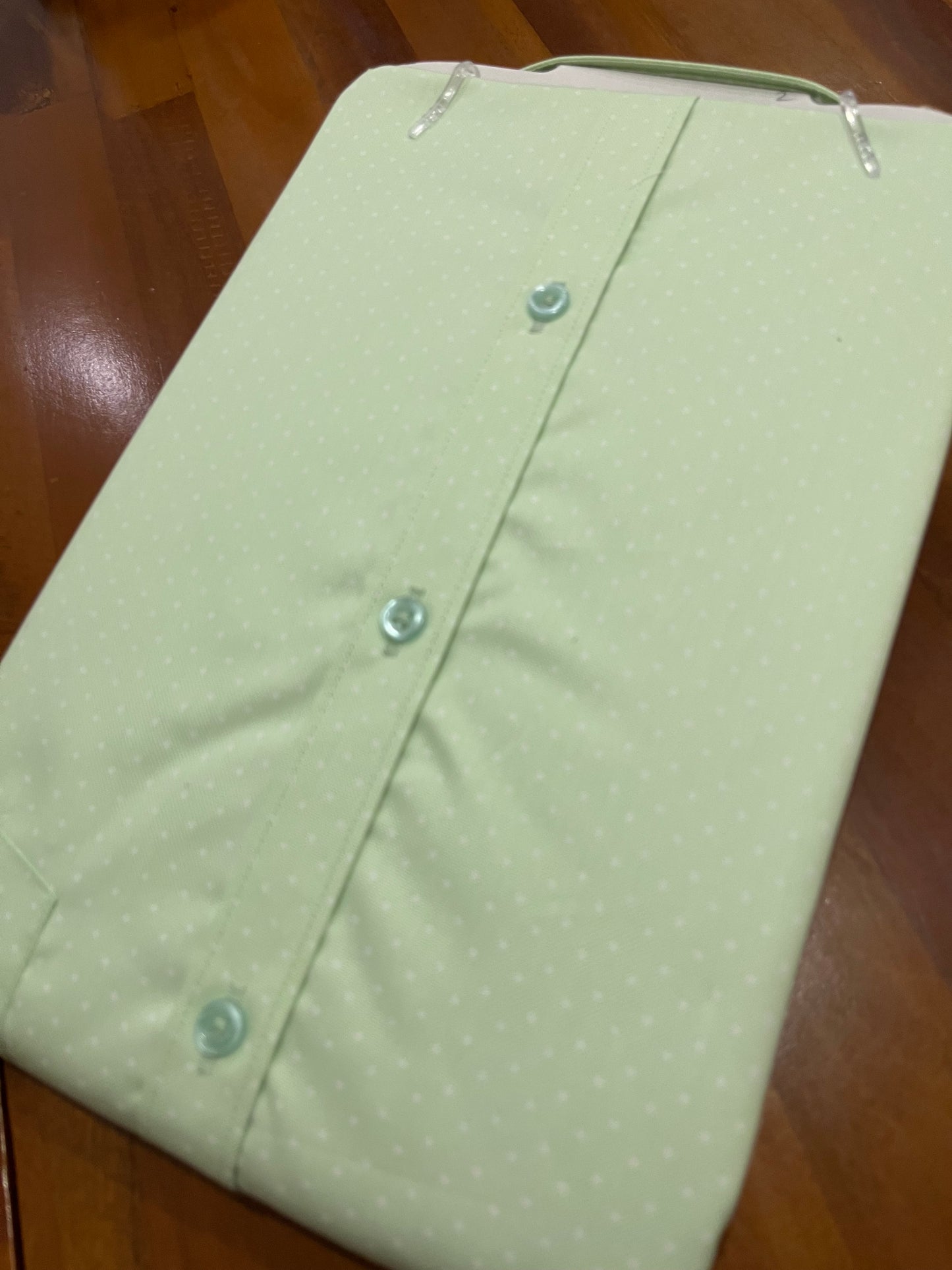 Pure Cotton Light Green Printed Shirt (42 FS)