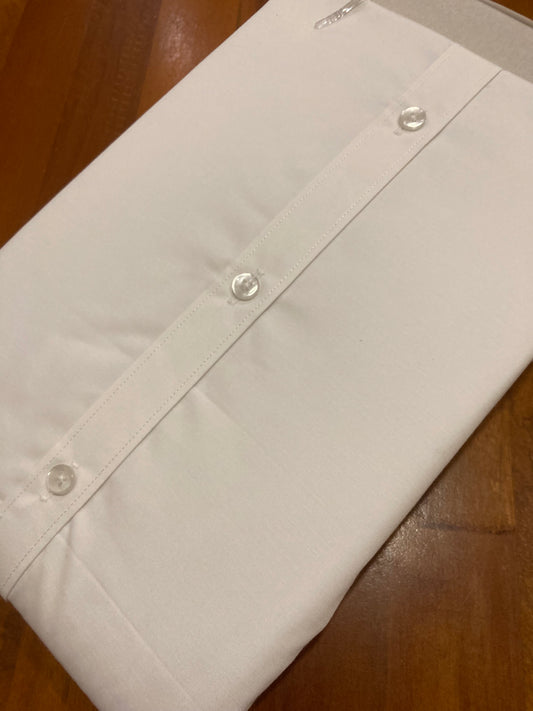 Pure Cotton Pure White Solid Shirt (46 FS)