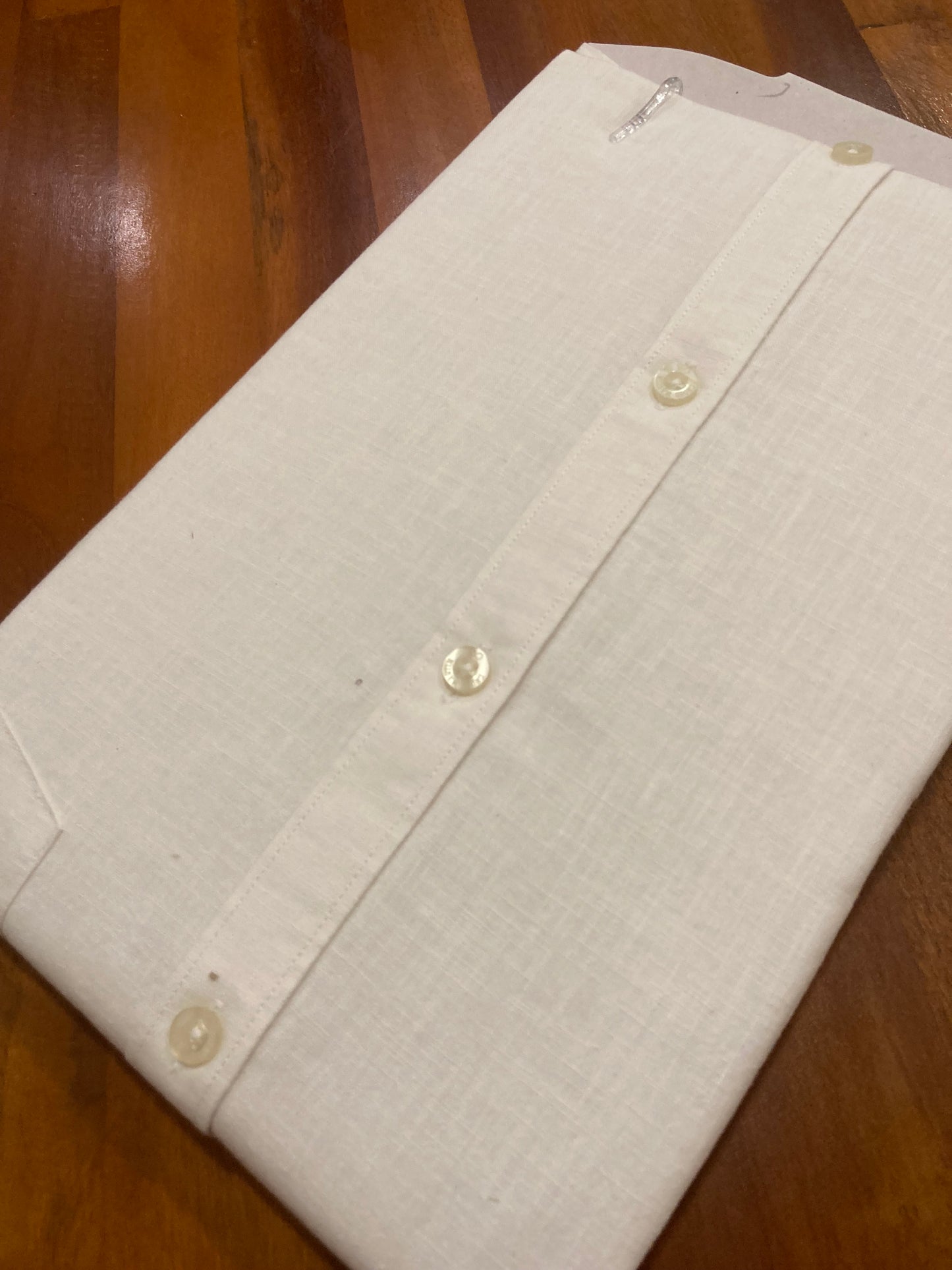 Pure Cotton Pure White Solid Shirt (46 FS)