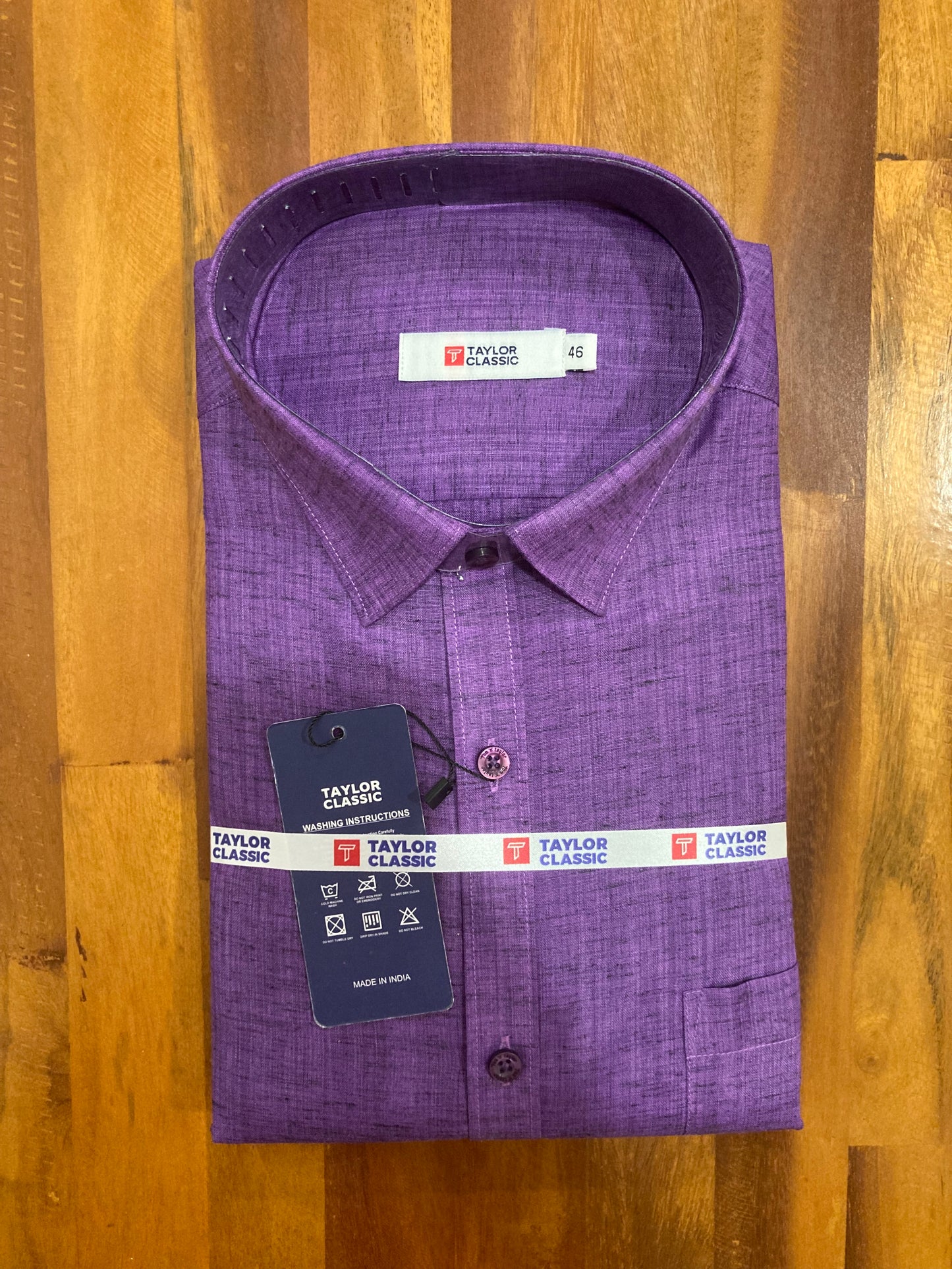 Pure Cotton Violet Shaded Shirt (46 FS)