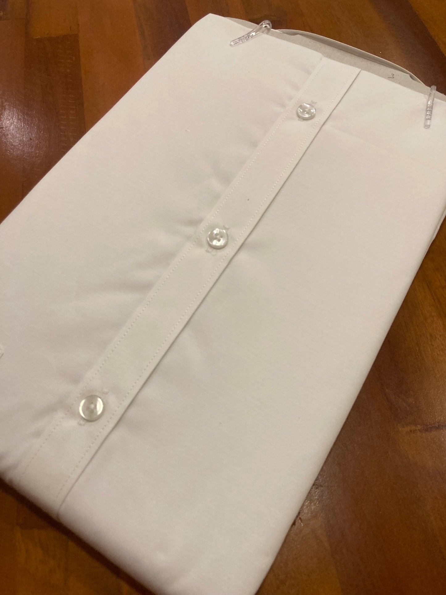 Pure Cotton Pure White Solid Shirt (46 HS)