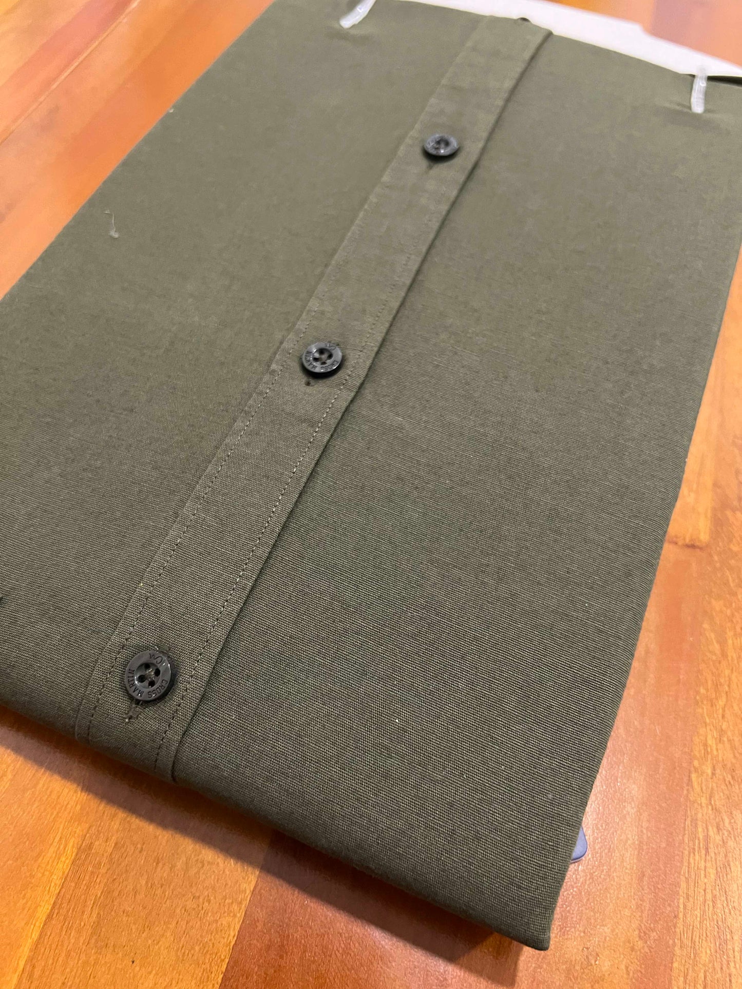 Pure Cotton Dark Green Solid Shirt (40 FS)