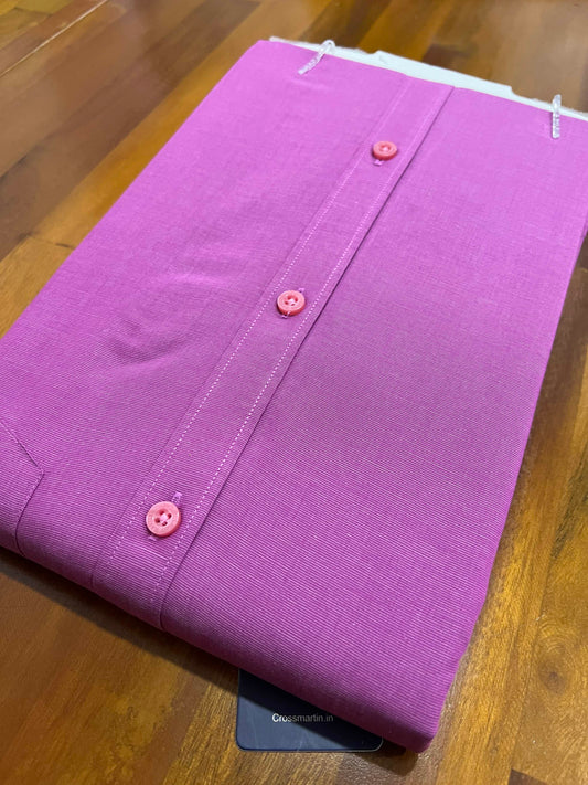 Pure Cotton Violet Solid Shirt (40 FS)