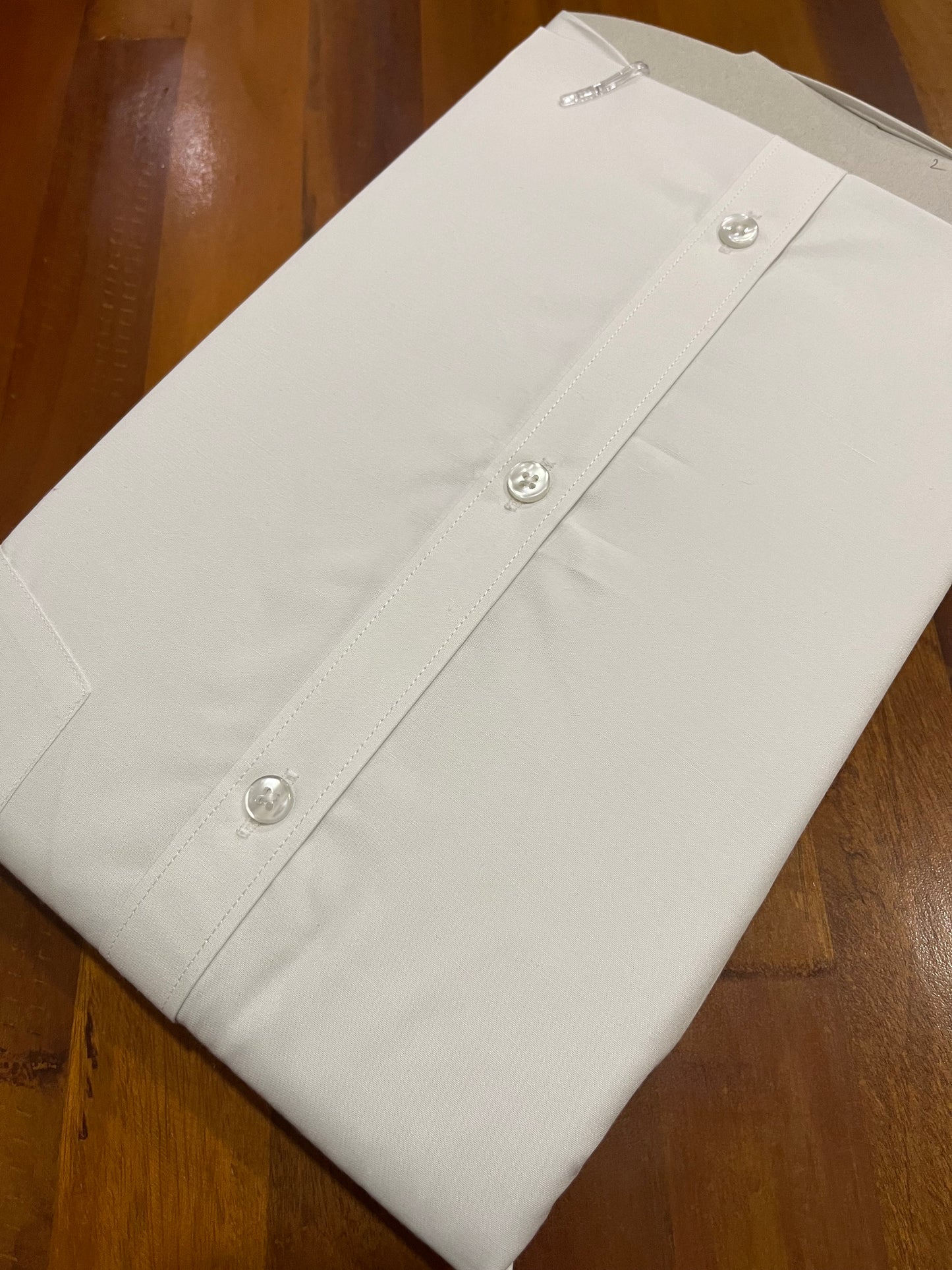 Pure Cotton Pure White Solid Shirt (46 FS)