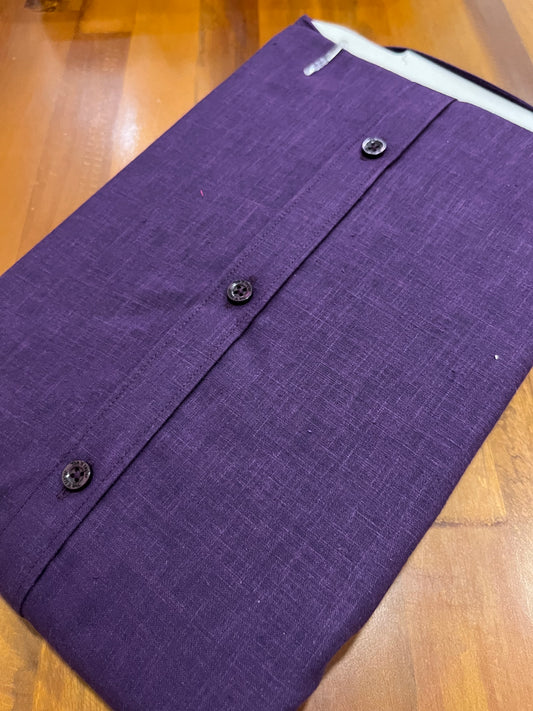 Pure Cotton Purple Solid Shirt (46 FS)