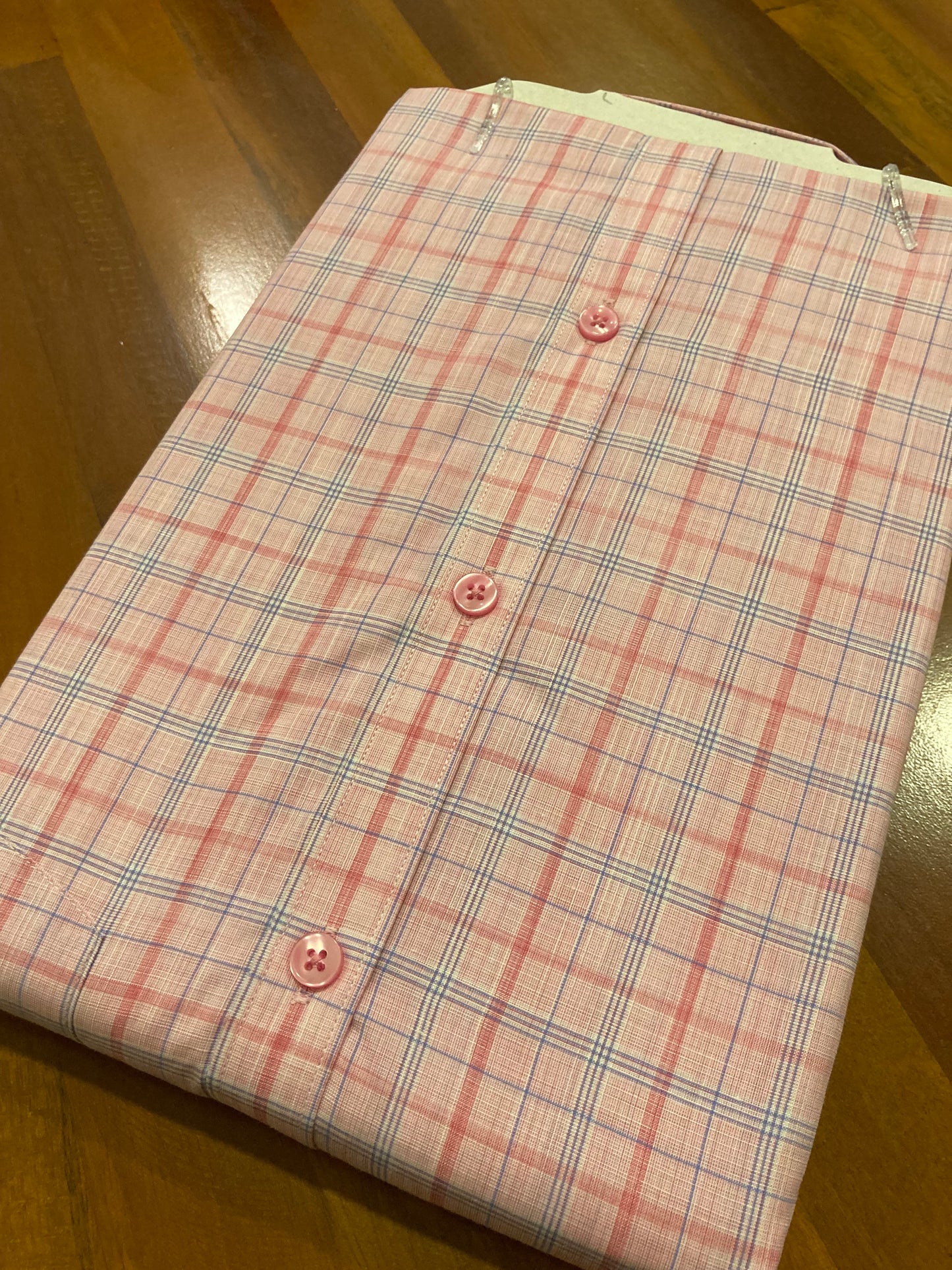 Pure Cotton Rose Colour Checkered Shirt (40 FS)